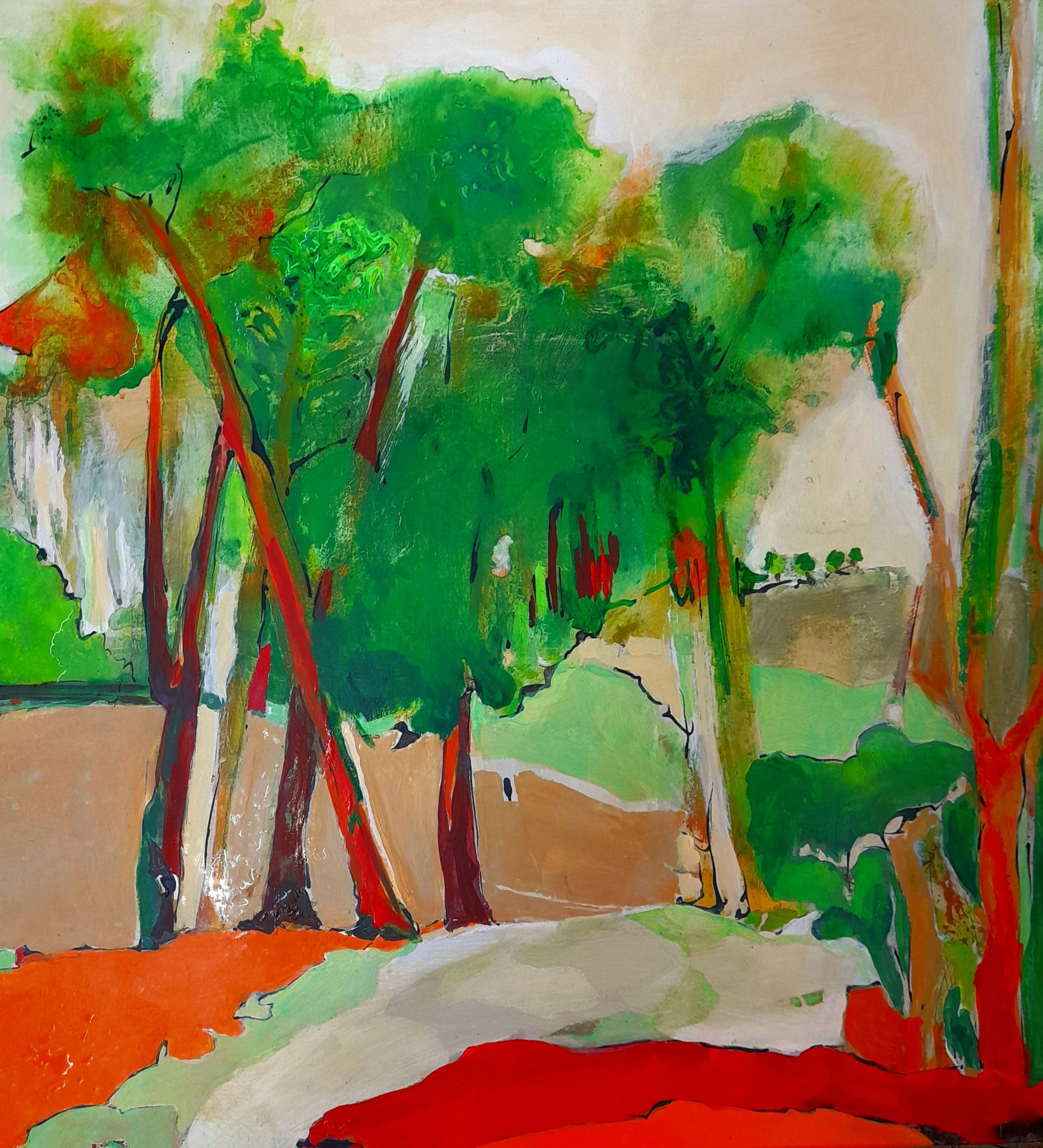 Waldweg II 80 x80 cm 