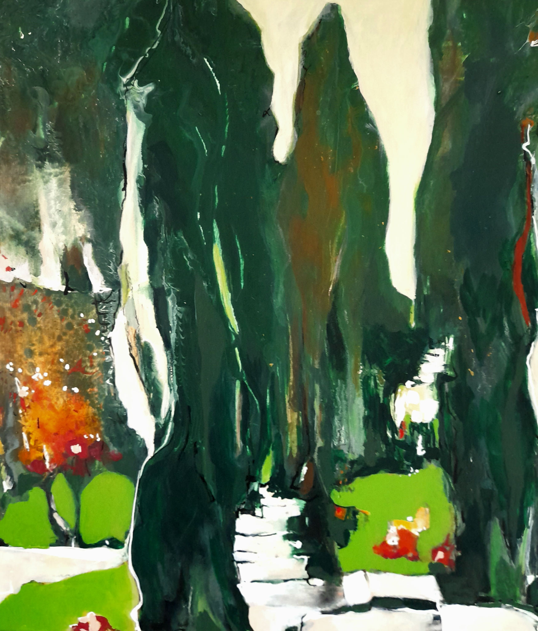 <<<<Waldeslust II   80x80 cm