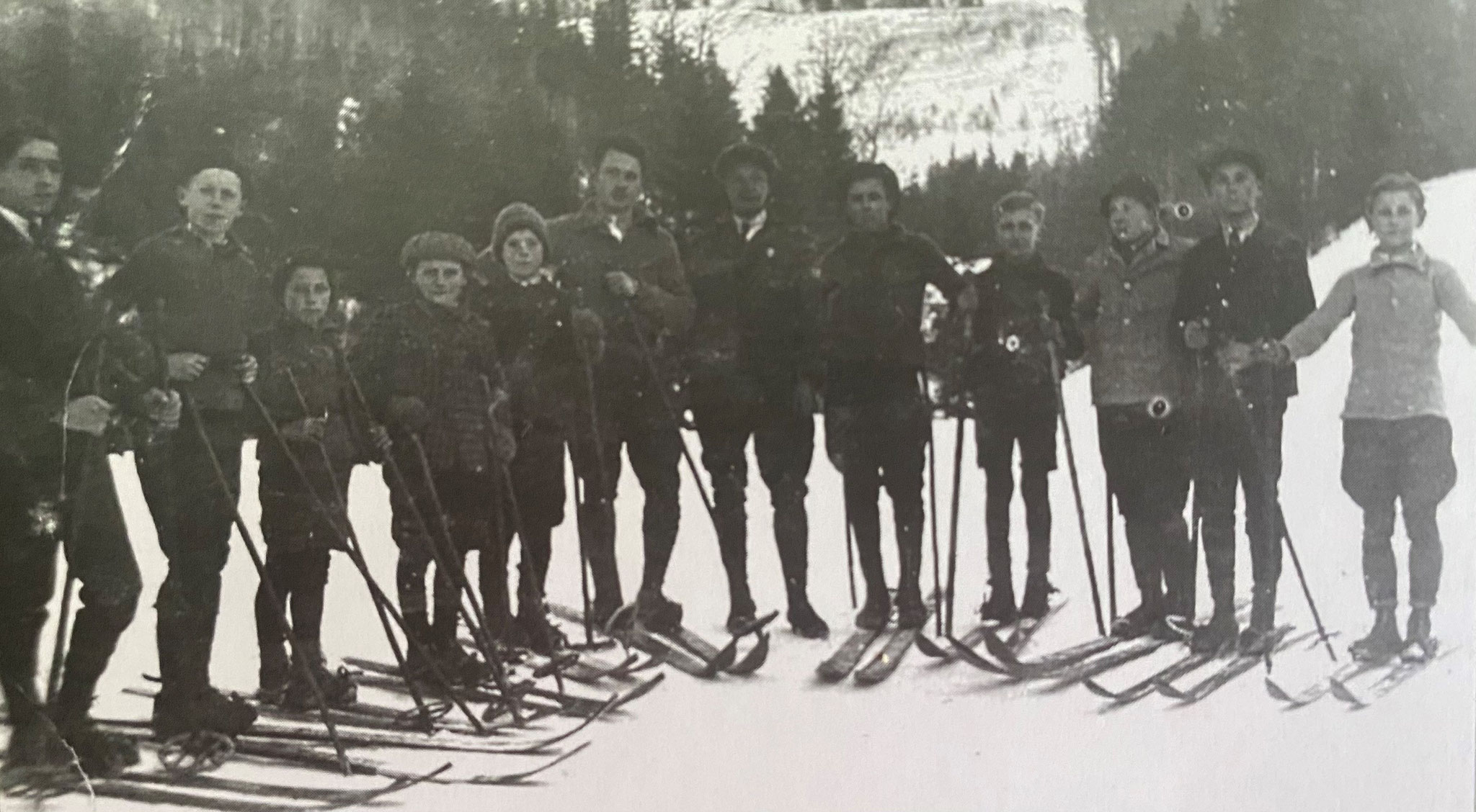 Skifahren um 1946
