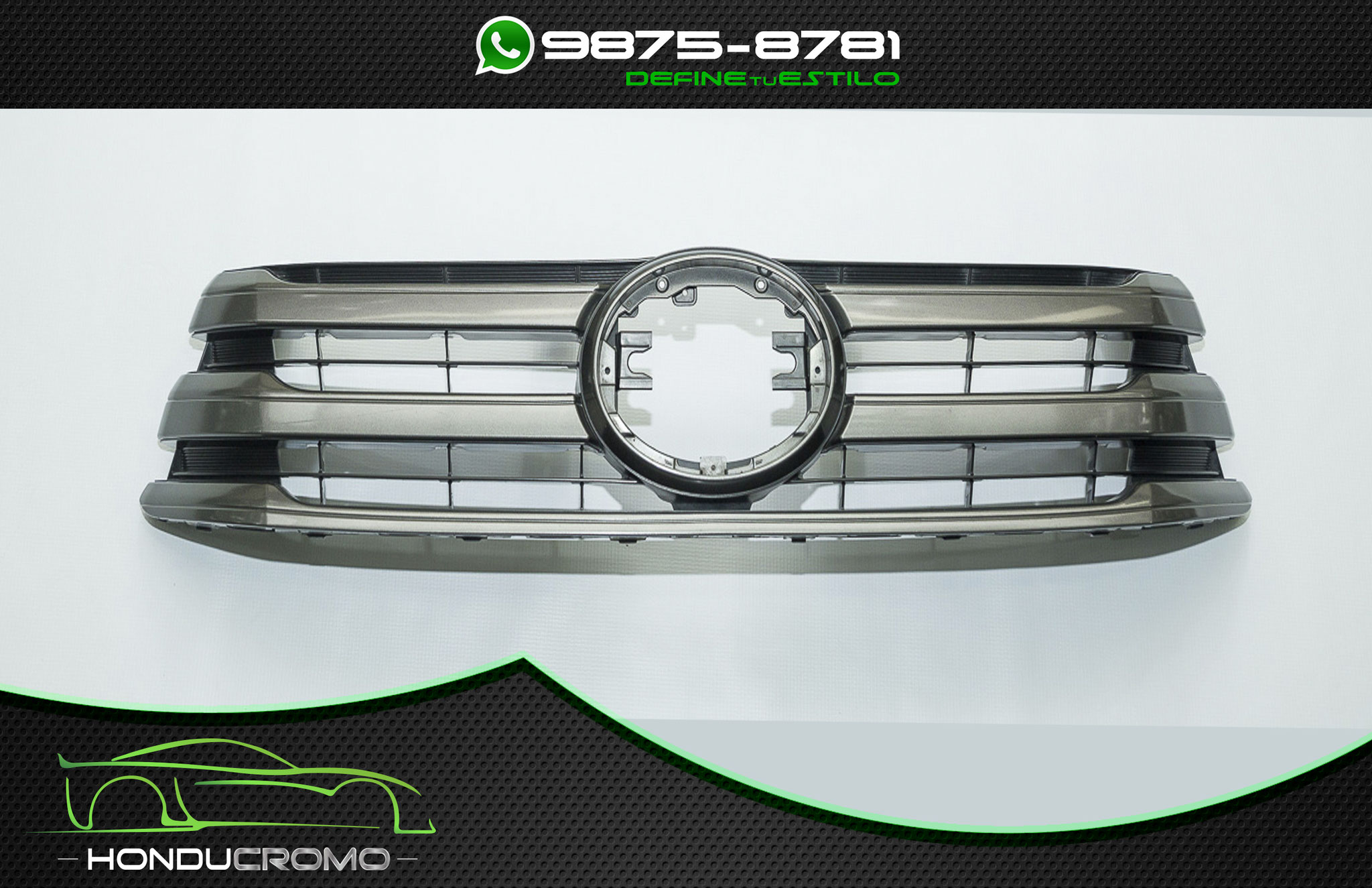 Parrilla Frontal cromada para Toyota Hilux Revo