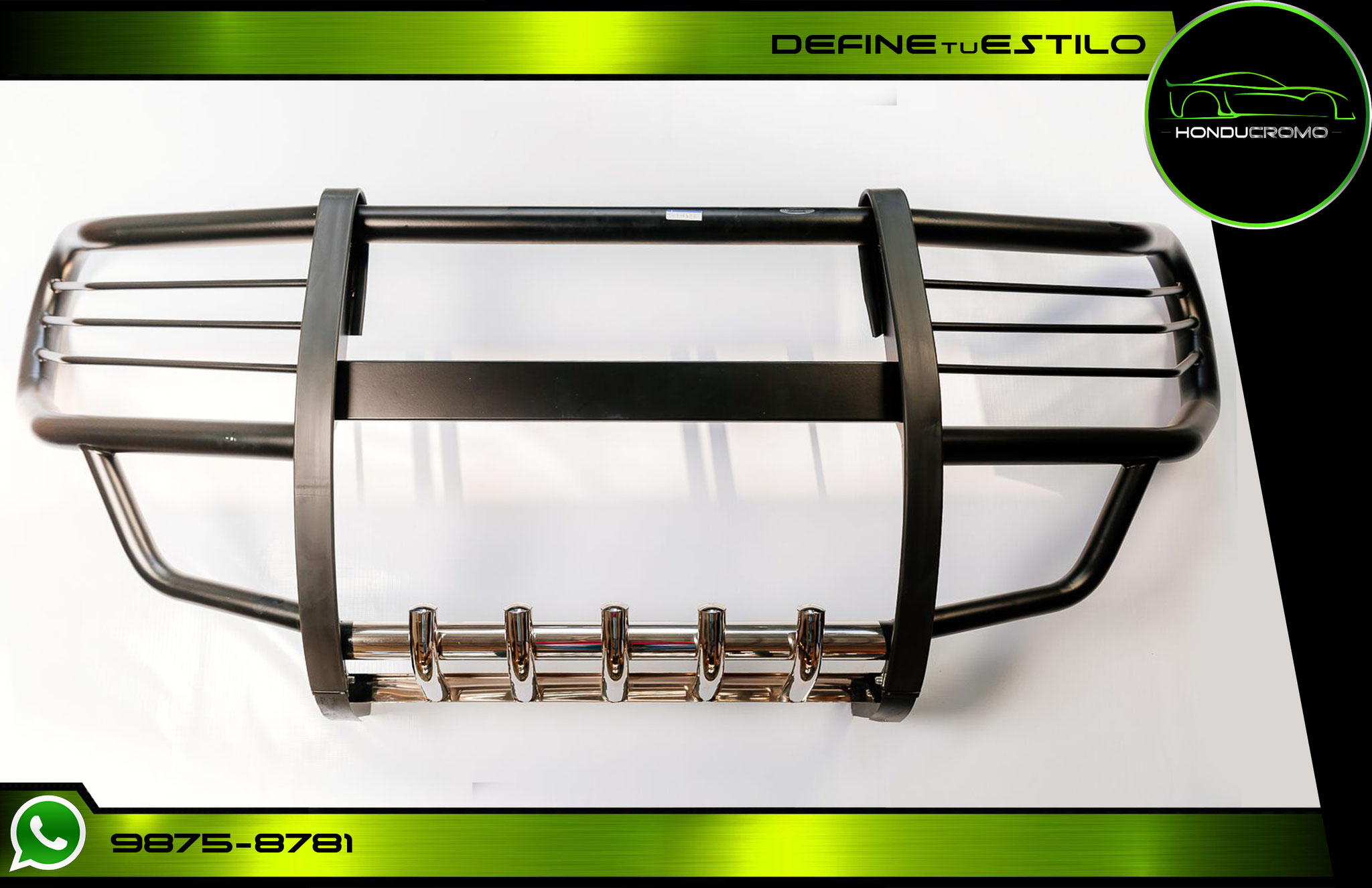Defensa completa en color negro para Nissan Frontier