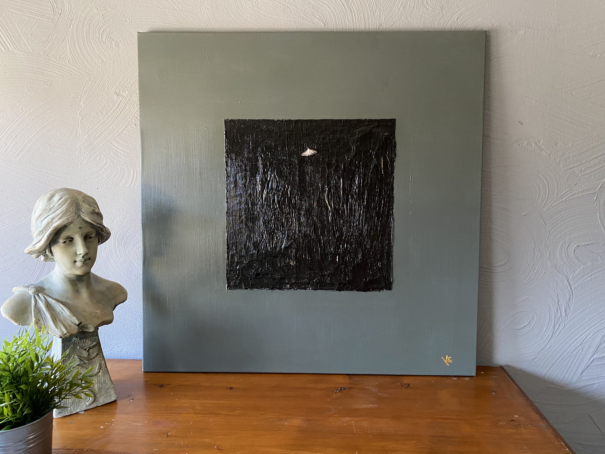 "MIDAS SECRET" 80x80  BETON UND ACRYL AUF LEINWAND  - 750,00 € netto