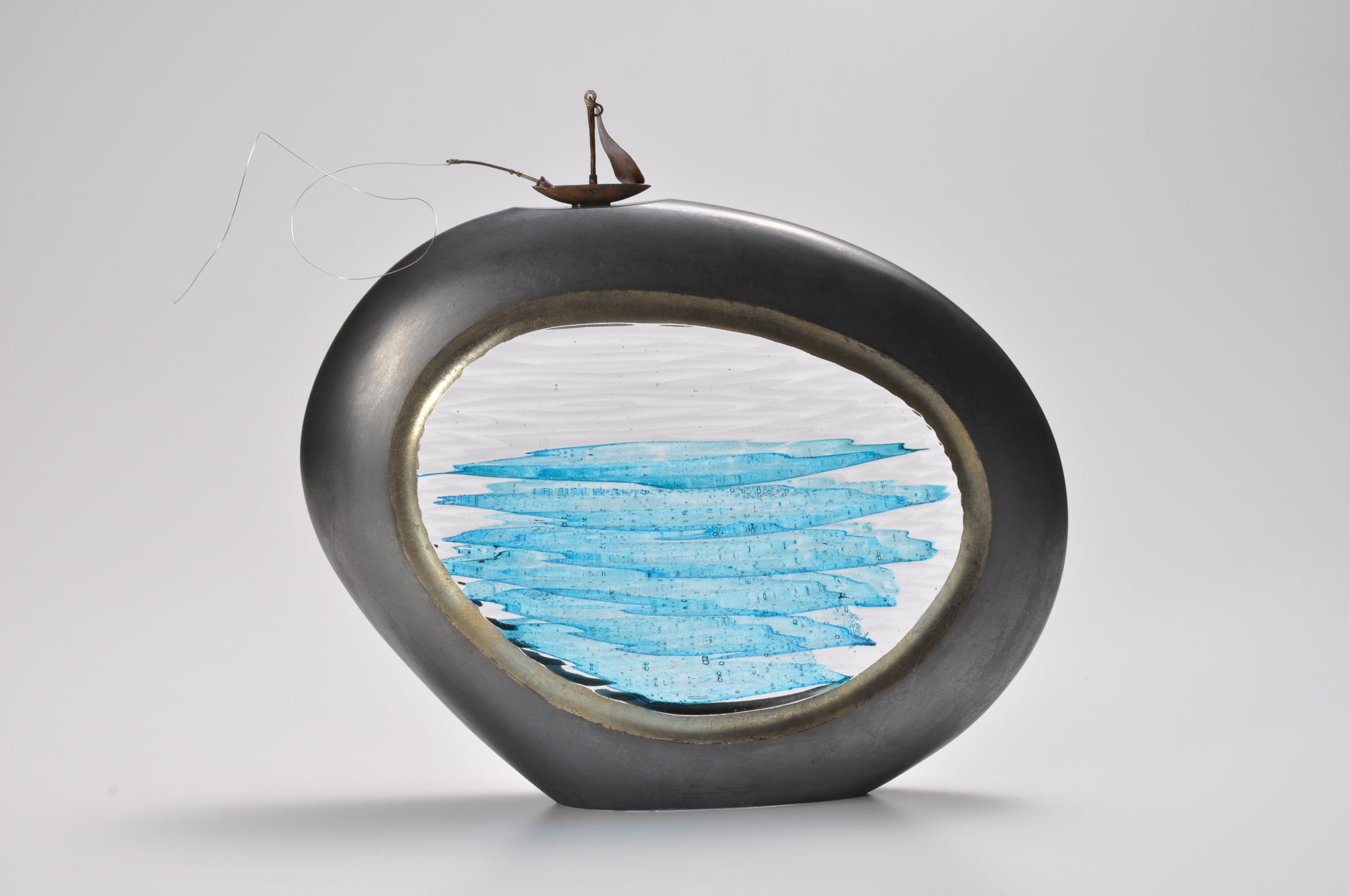 Sea of ​​memories - Inkstone sea｜27 x 4.5 x 24 cm｜Sold