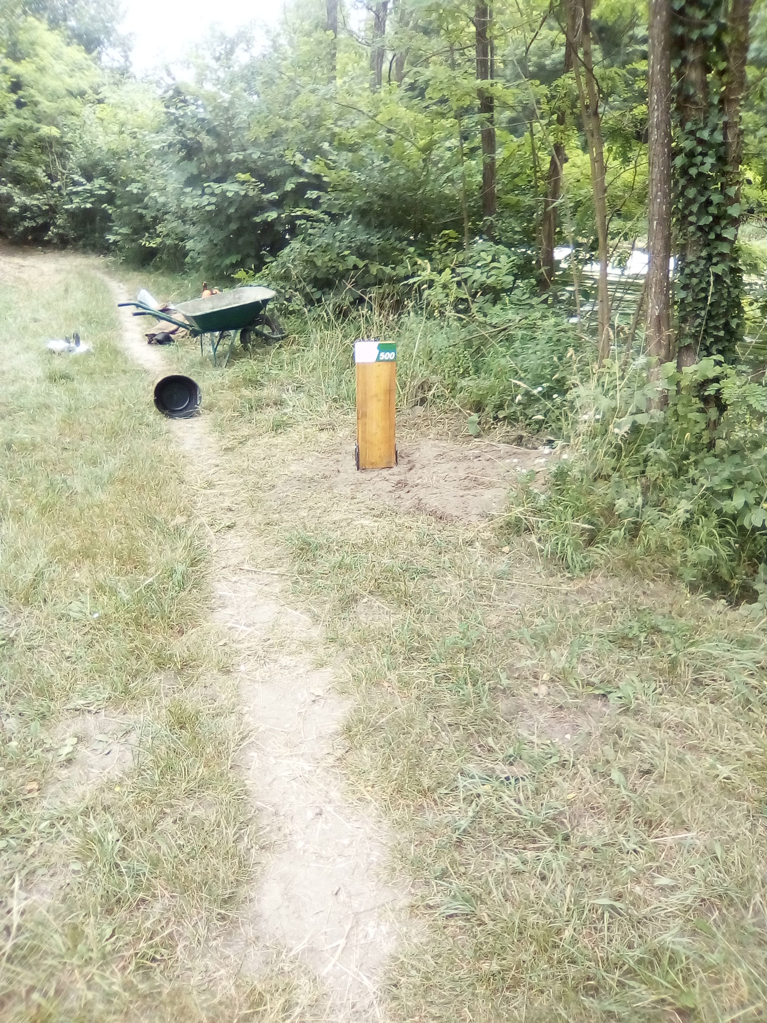 Scellement de poteaux de balisage