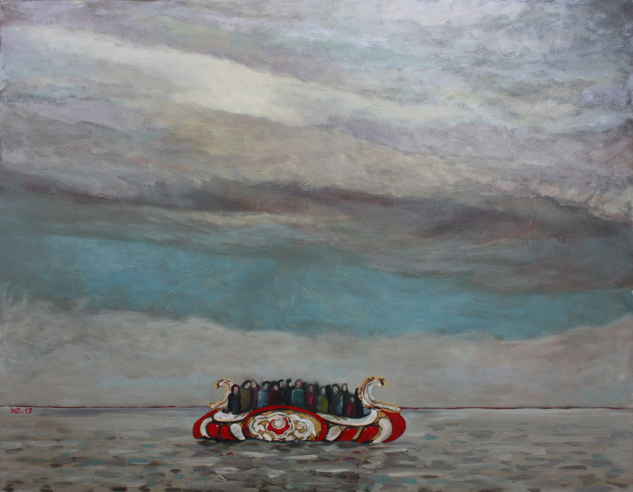 "Ein Boot", Acryl auf Leinwand, 2012