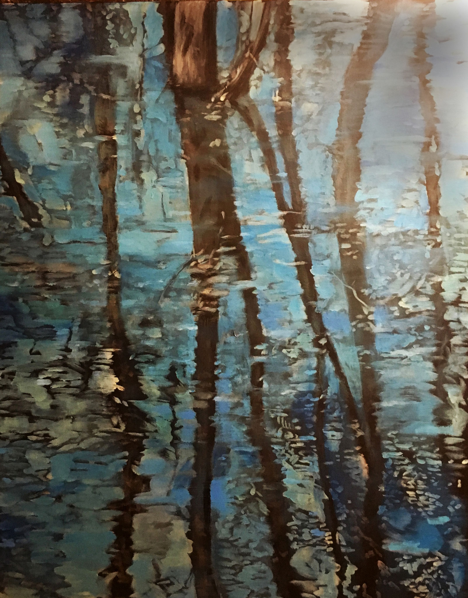 "Spieglungen", Acryl auf Baumwolle, 2015