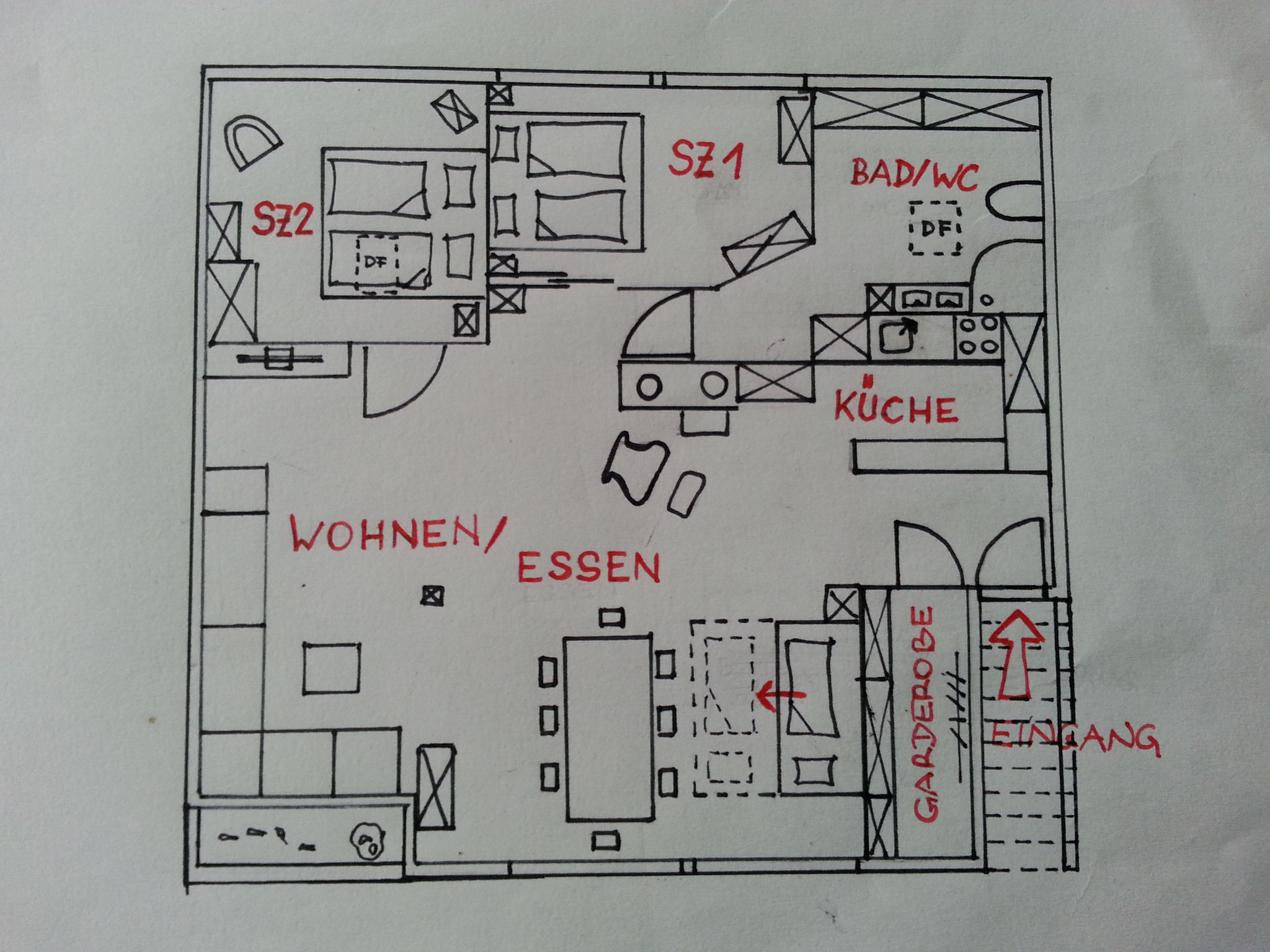 Grundriss Apartment 1