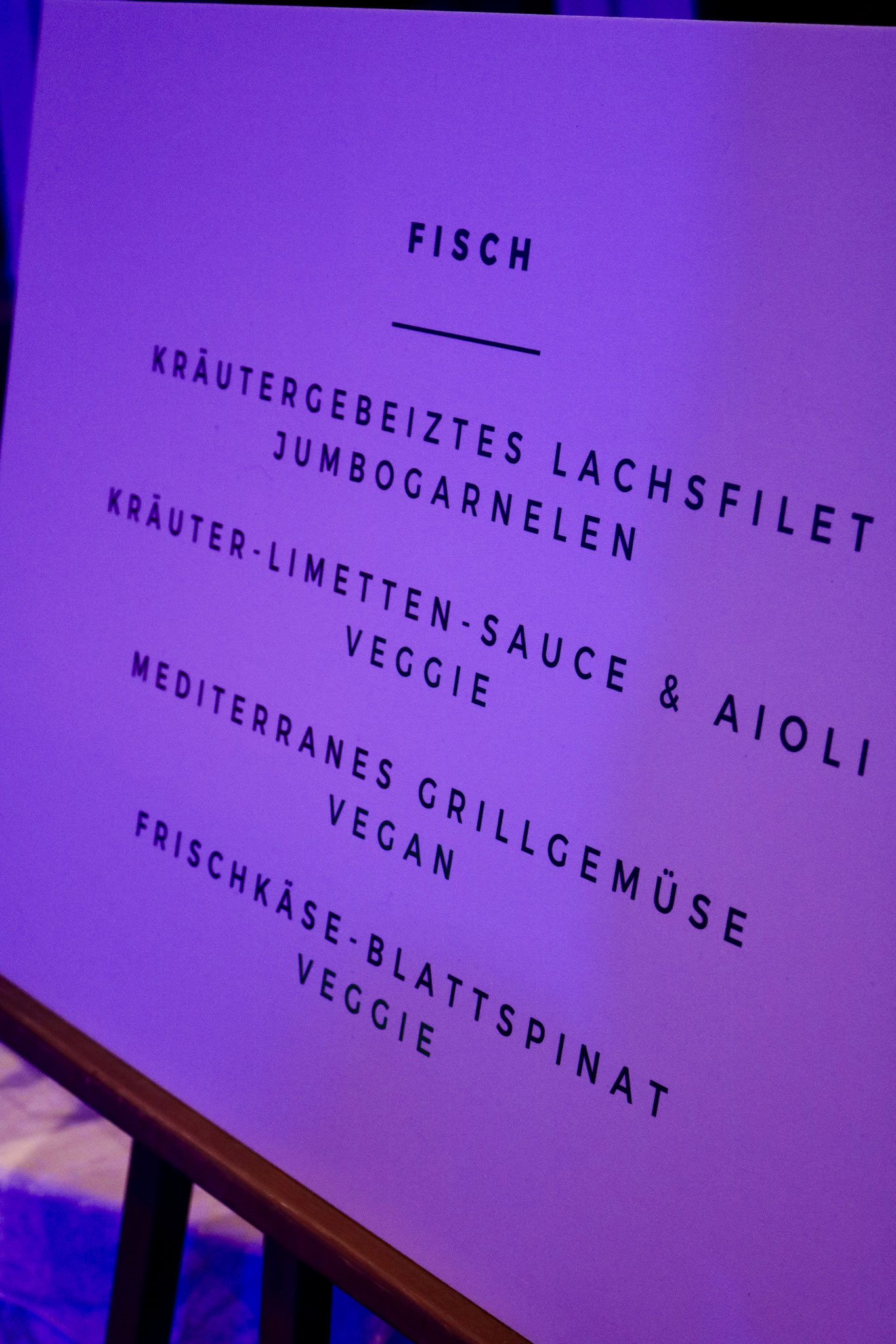 Beschilderung - Weihnachtsfeier - Buffet