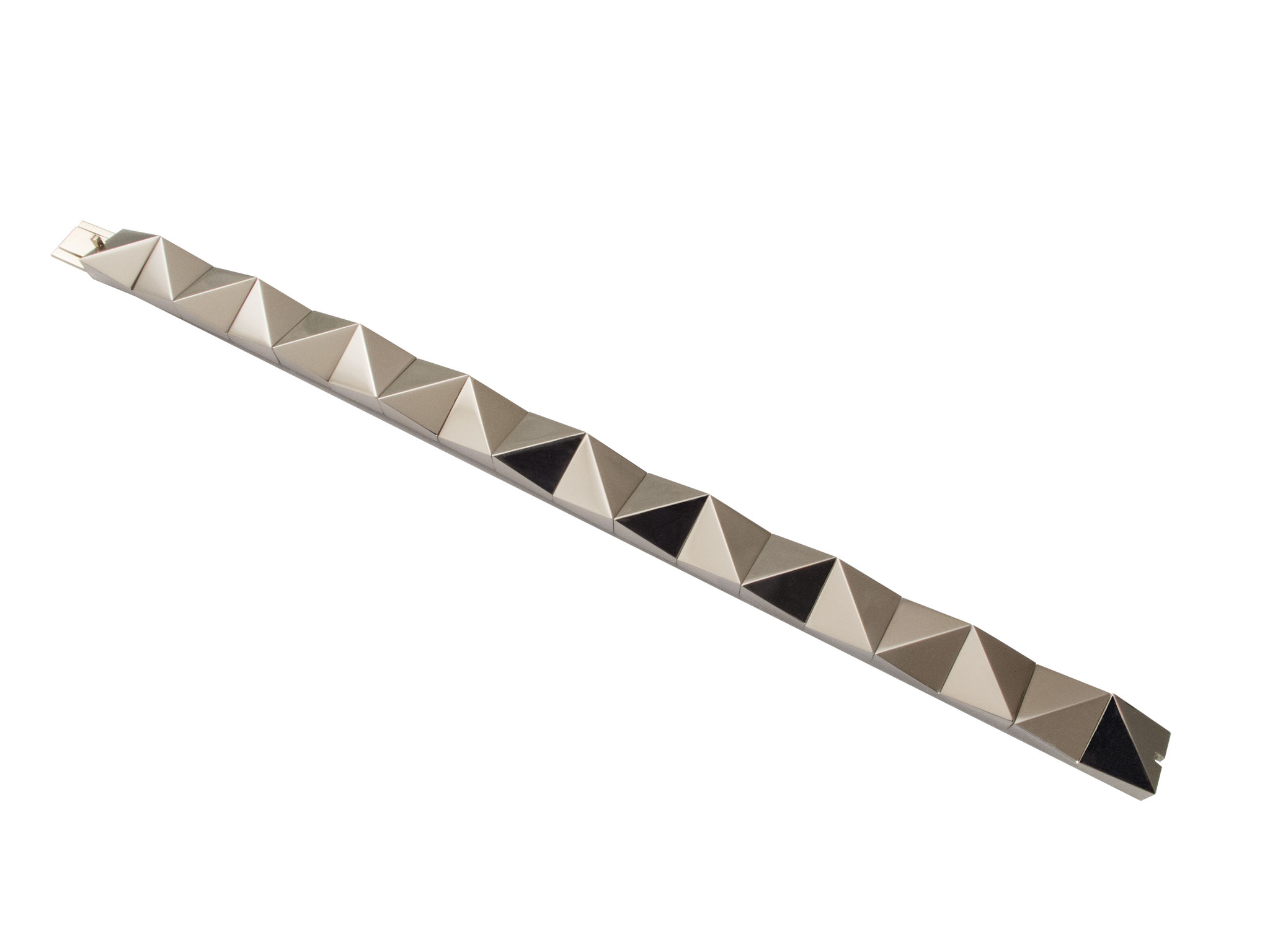 einreihiges Armband aus 14 karat Weißgold