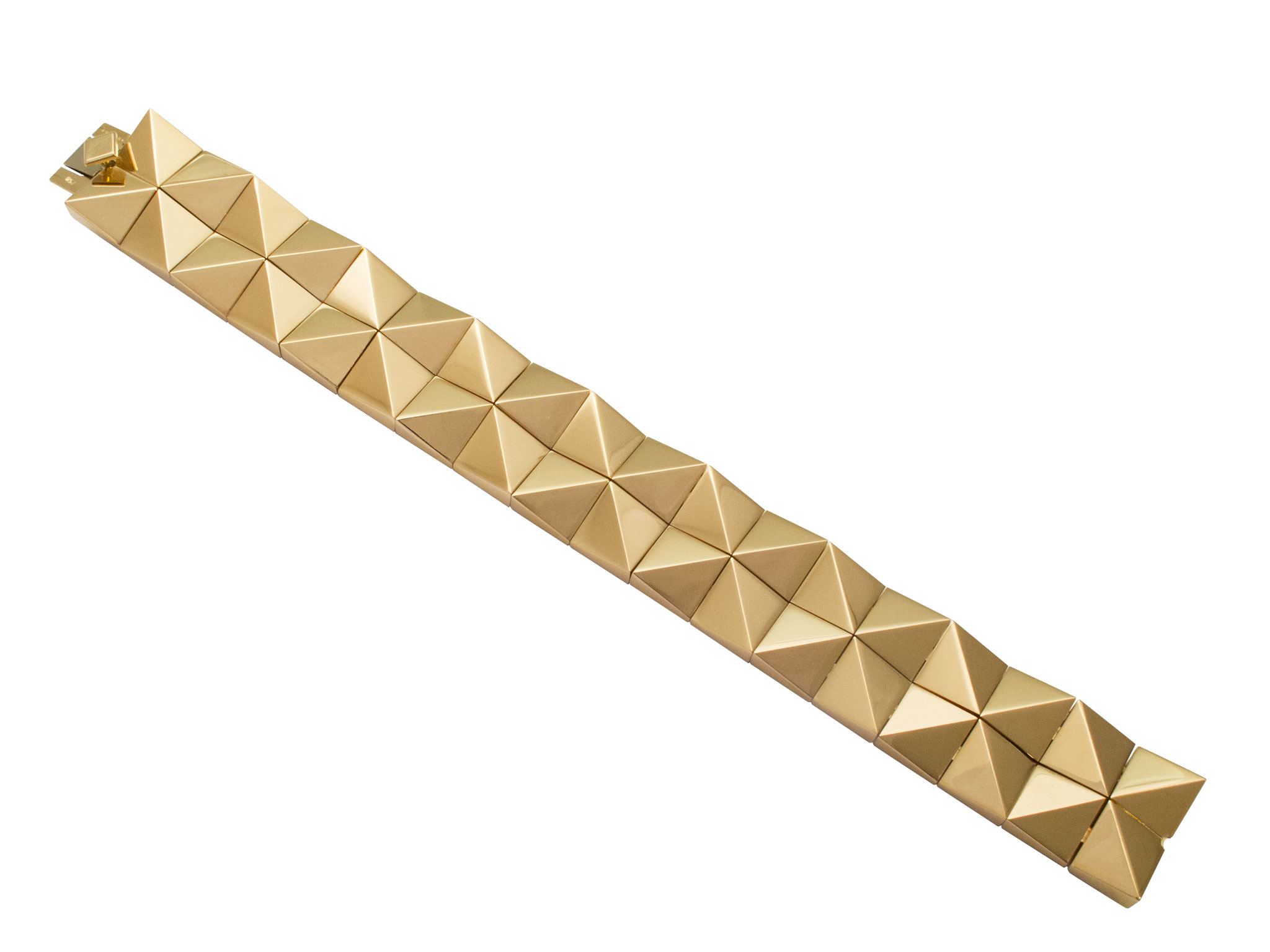 zweireihiges Armband aus 18 karat Gelbgold 