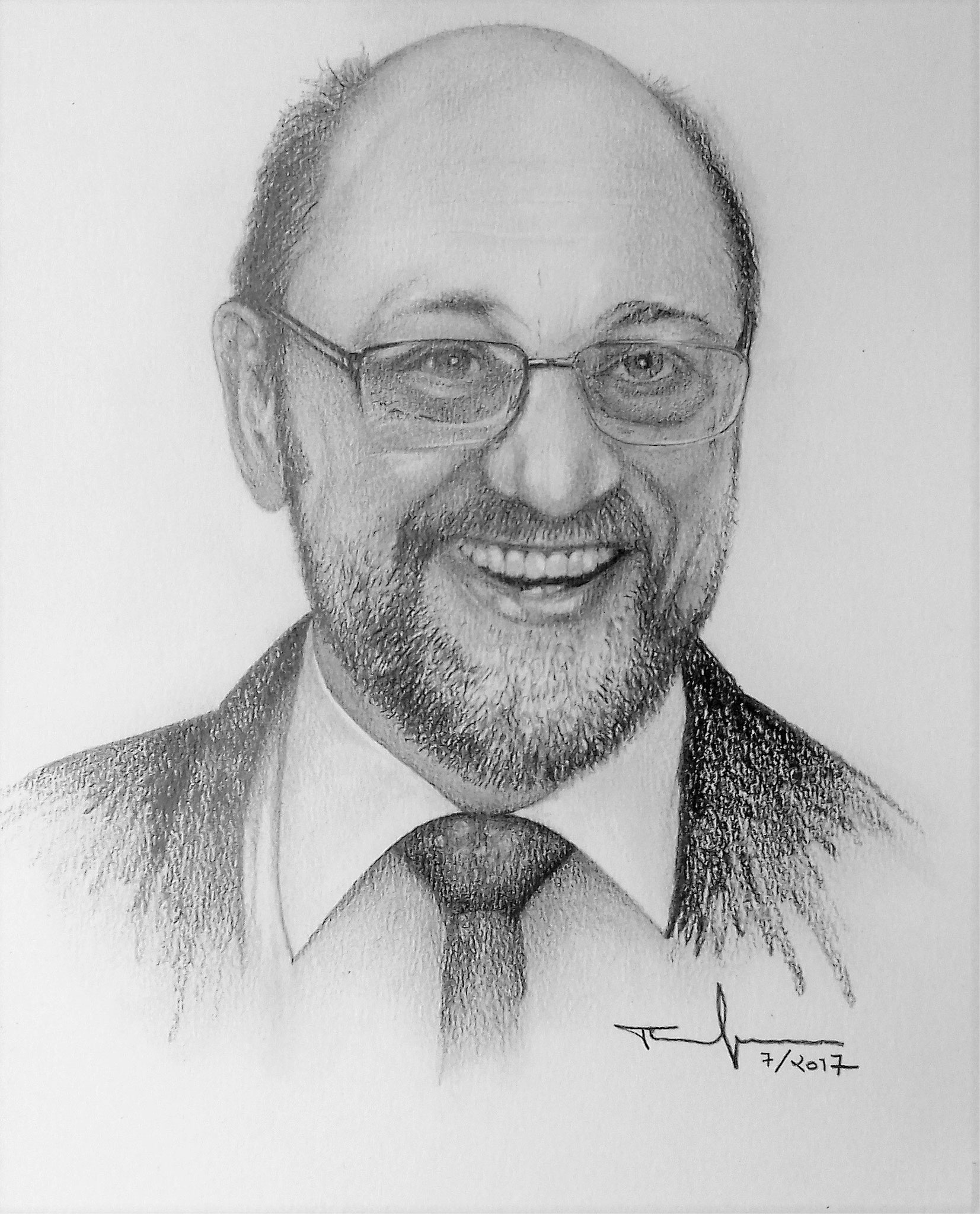 Martin Schulz -  Bleistift und Kohle