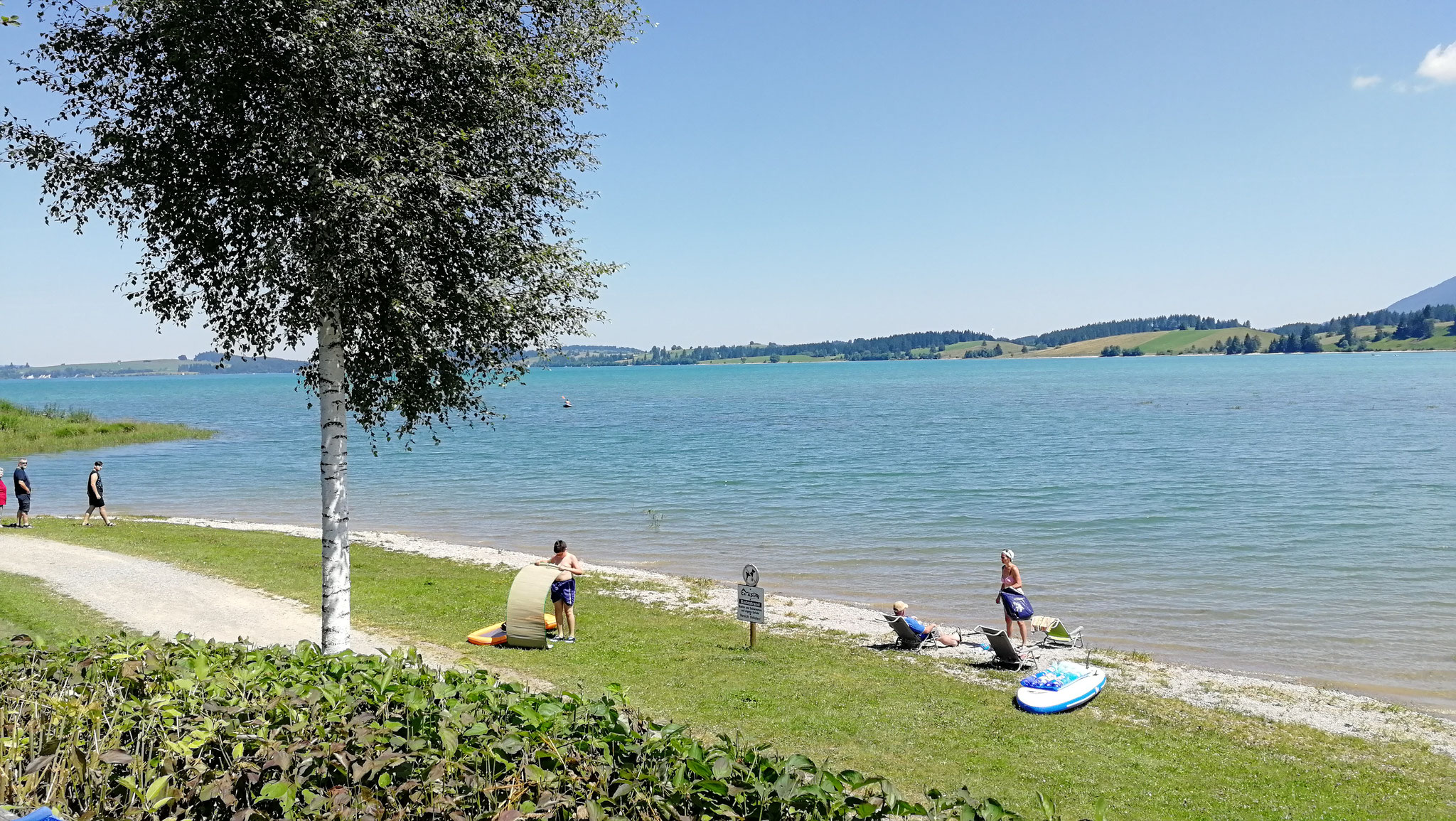 Unser Strand direkt im Blickfeld