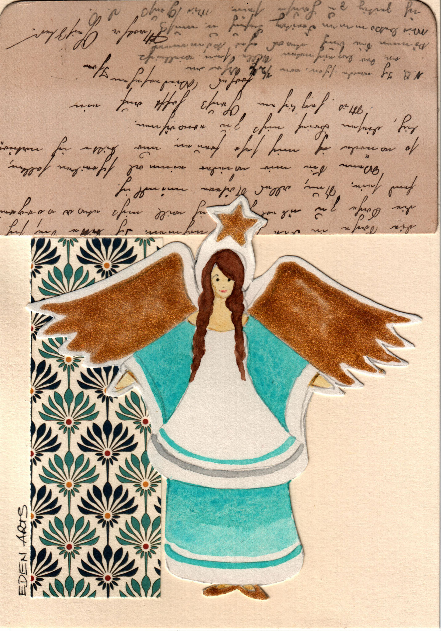 "Engel"/Collage - als Weihnachtskarte erhältlich