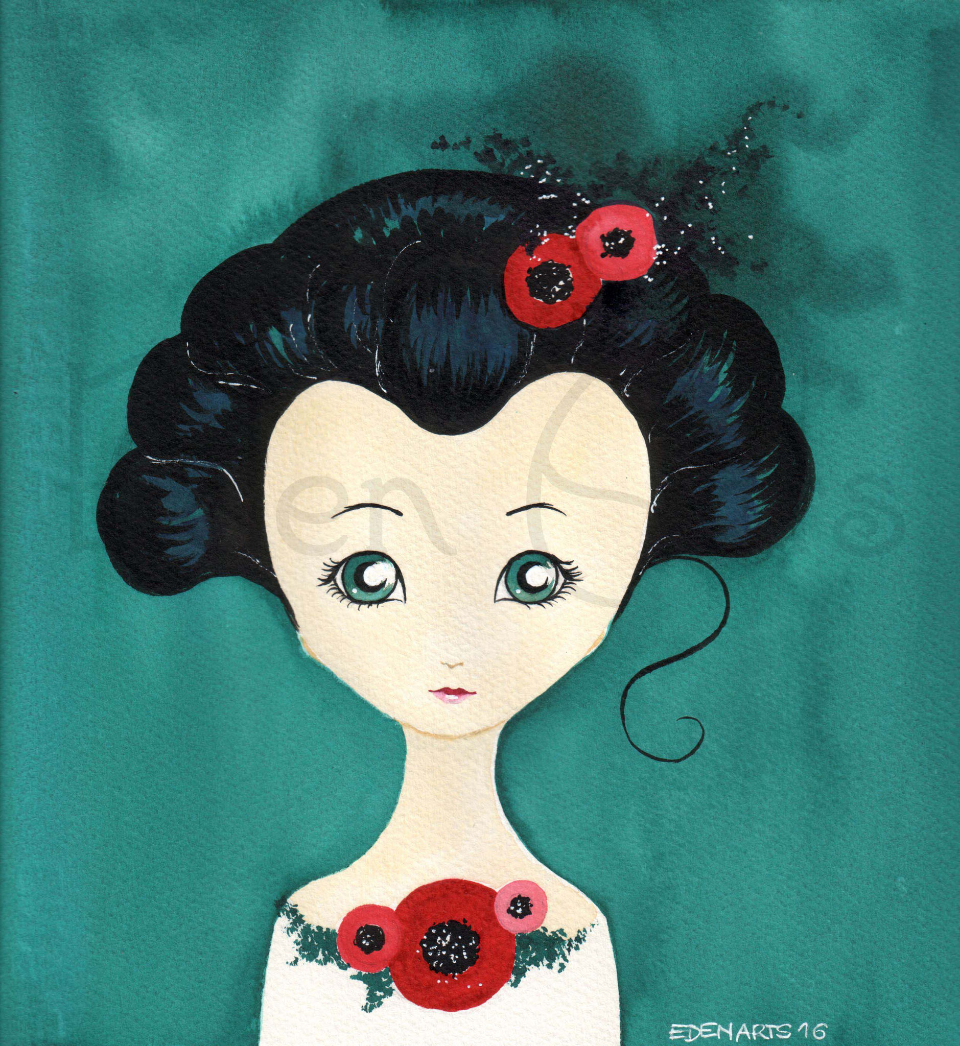 Geisha Mohnblumen -  Februar 2017
