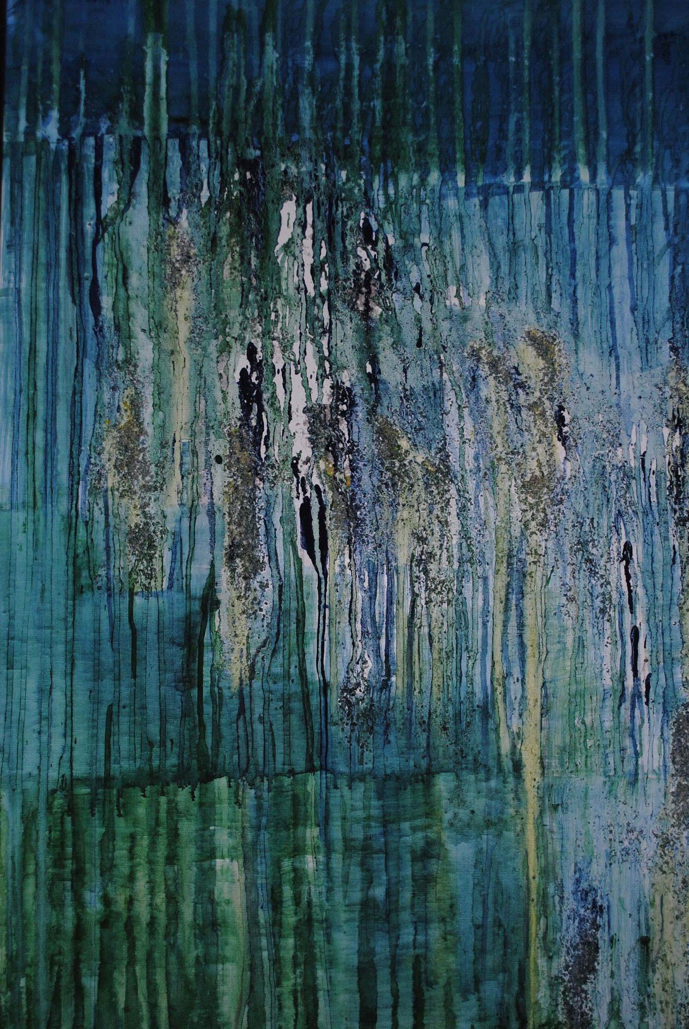 Transparence 5 pierre ponce et pigments sur toile - 100*73 cm 2016 