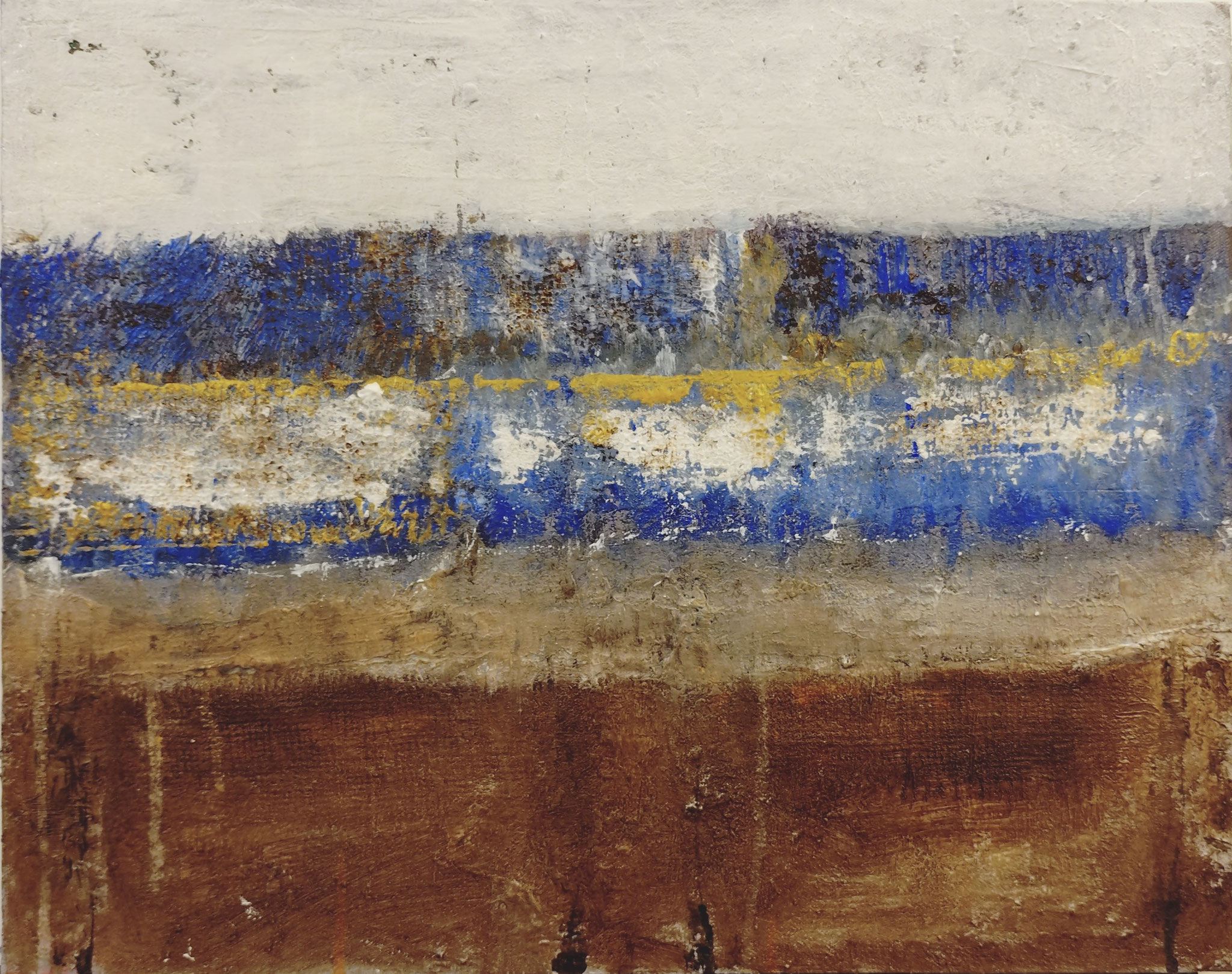 Eau-désert - acrylique et medium sable sur toile 40*50 2026