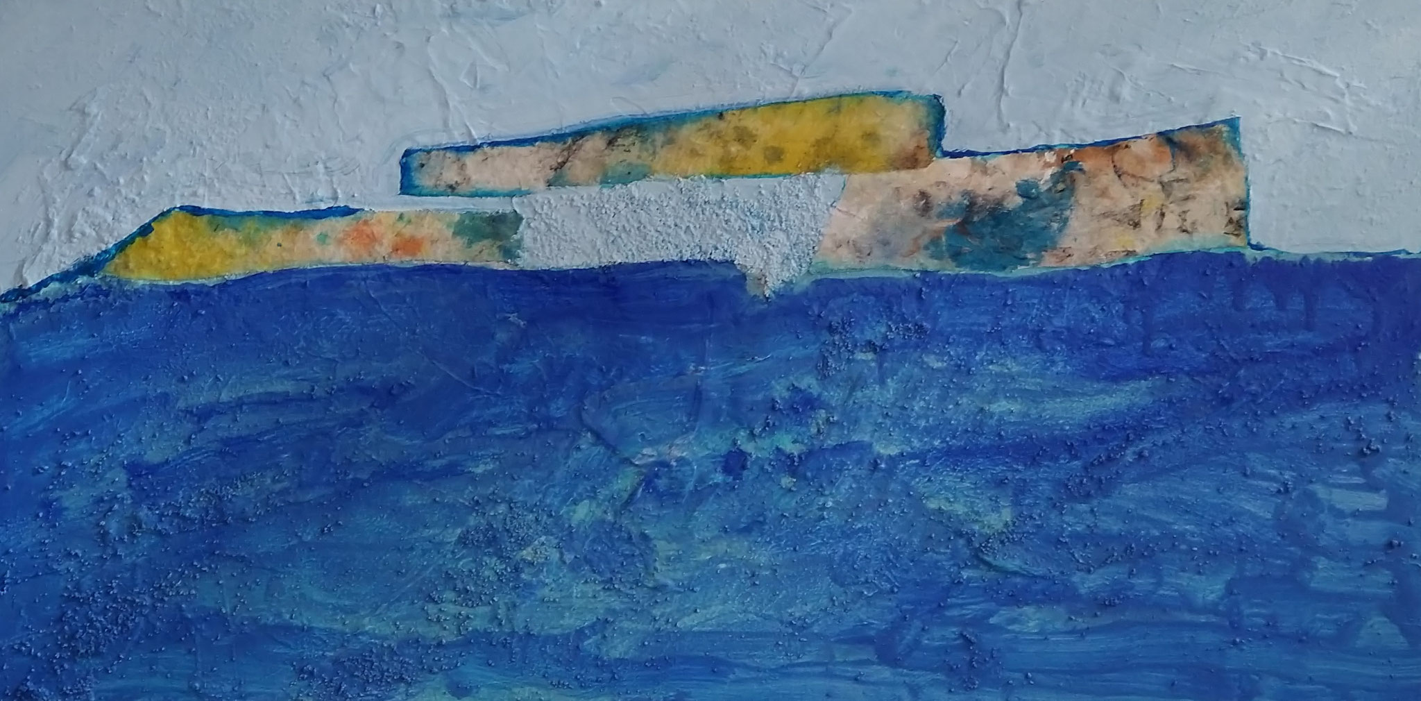 J'irai où tu iras Acrylique tissu sur toile - 40 x 80 cm 2024  VENDU