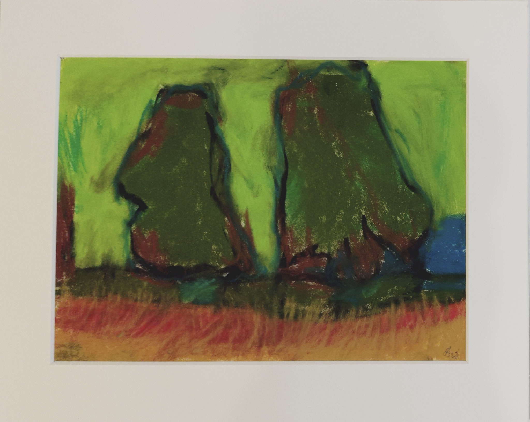 Paysage 2024 pastel sec  2024 Mesnil Saint-Père 24*30 cm