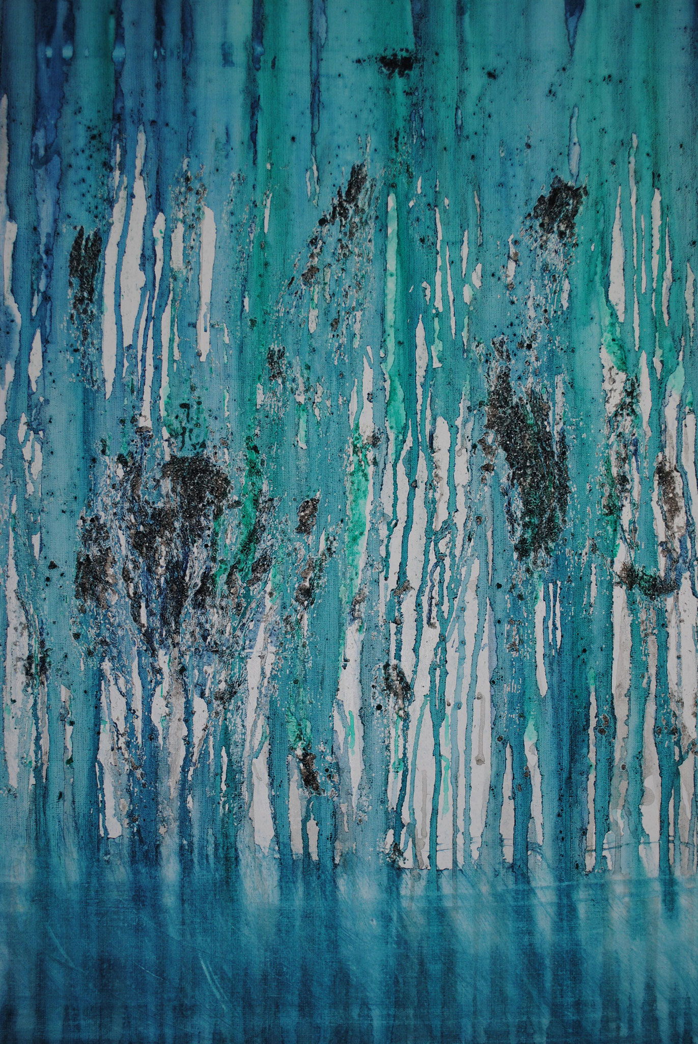 Transparence 4 pierre ponce et pigments sur toile - 100*73 cm 2016 Vendu