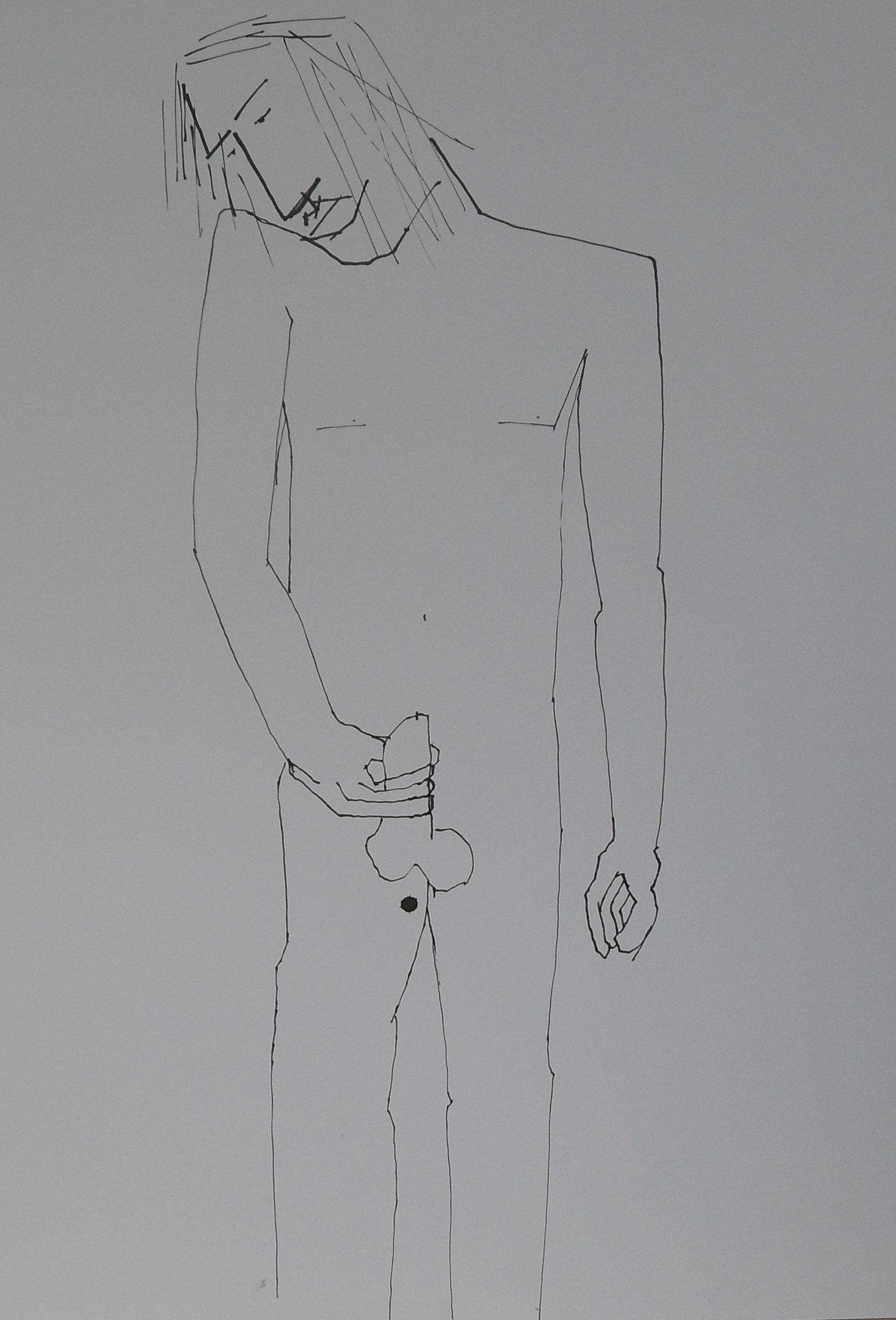 Fühlen Mann 2016 Tusche  29,7 x42 cm 