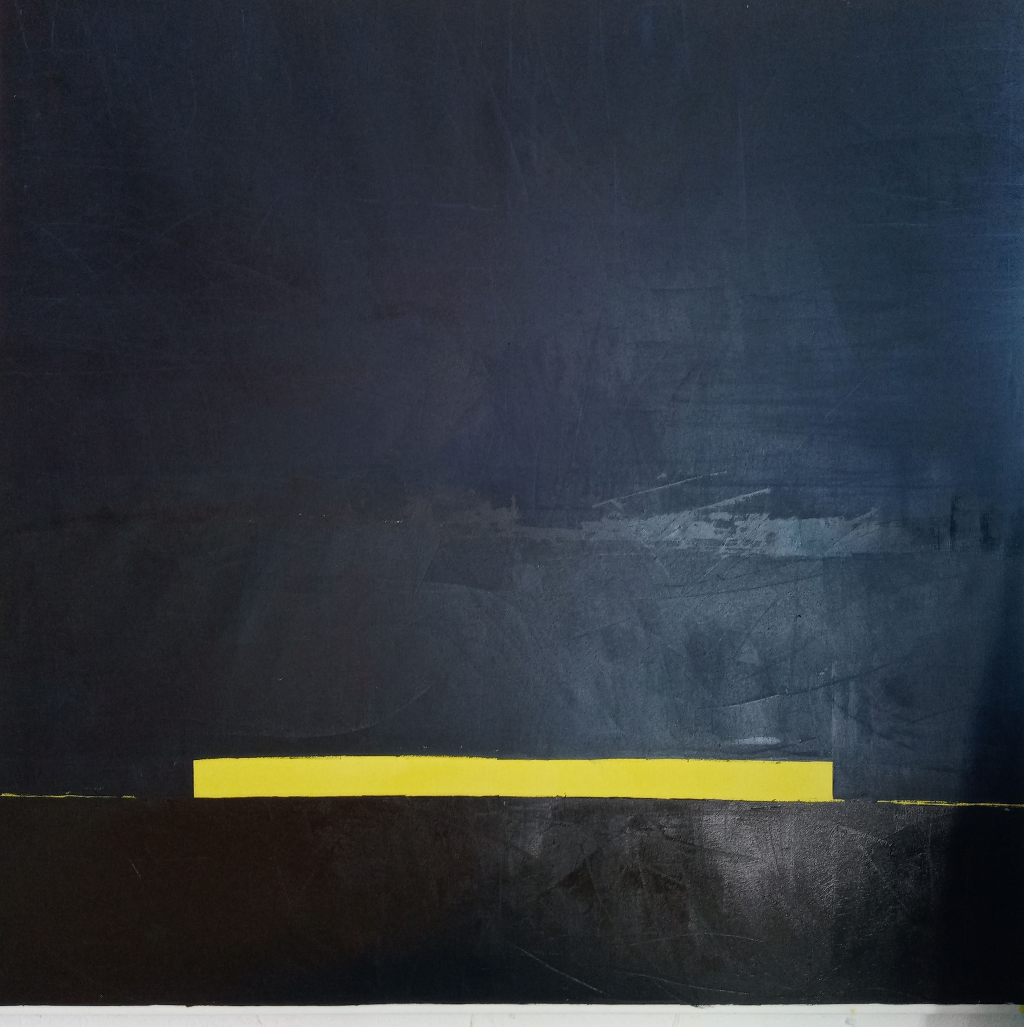 Abend wird es wieder  2019 Öl auf Leinwand 145x145 cm