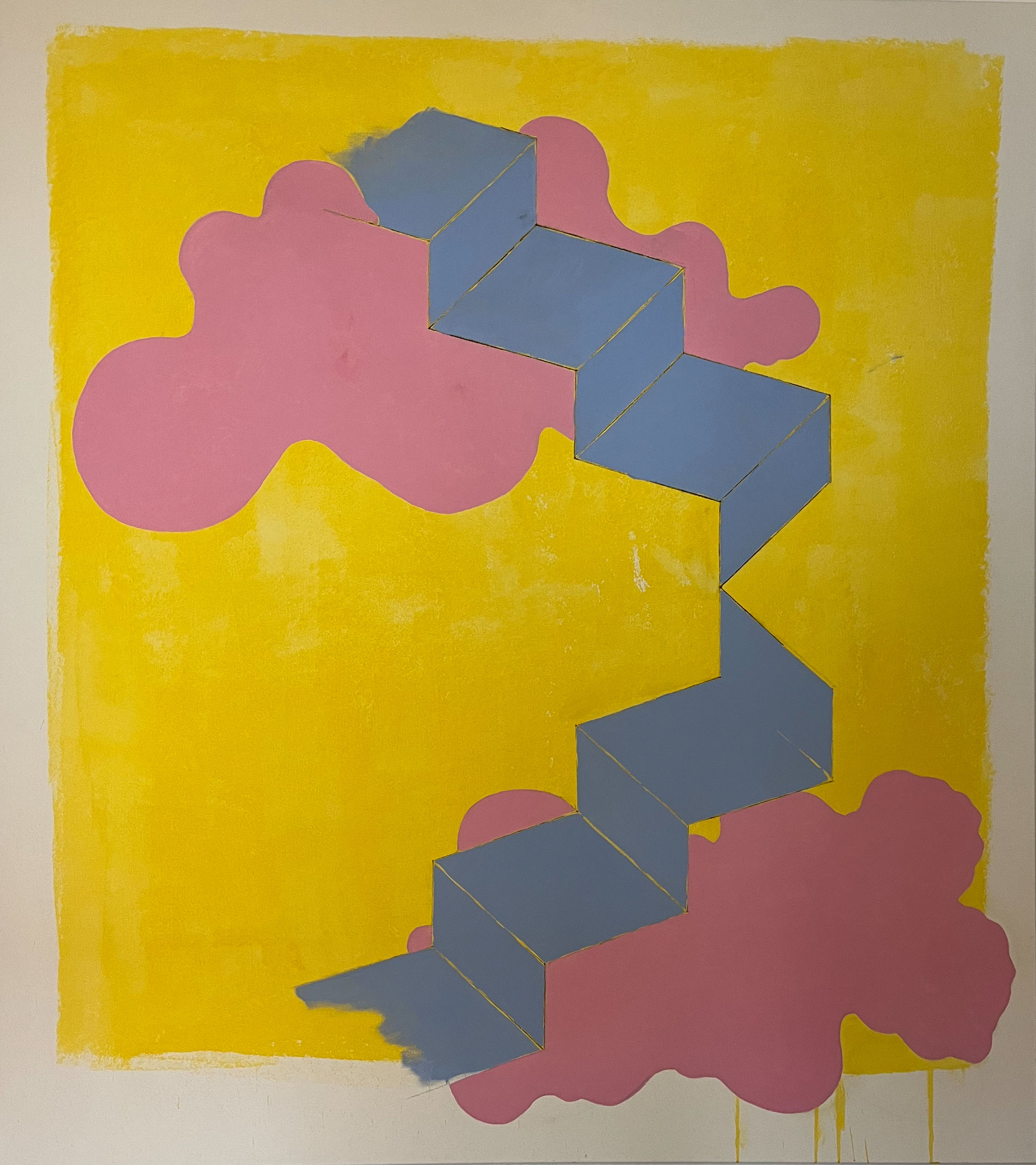 Dazwischen 2024 Öl Gouache auf Leinwand 170x190 cm