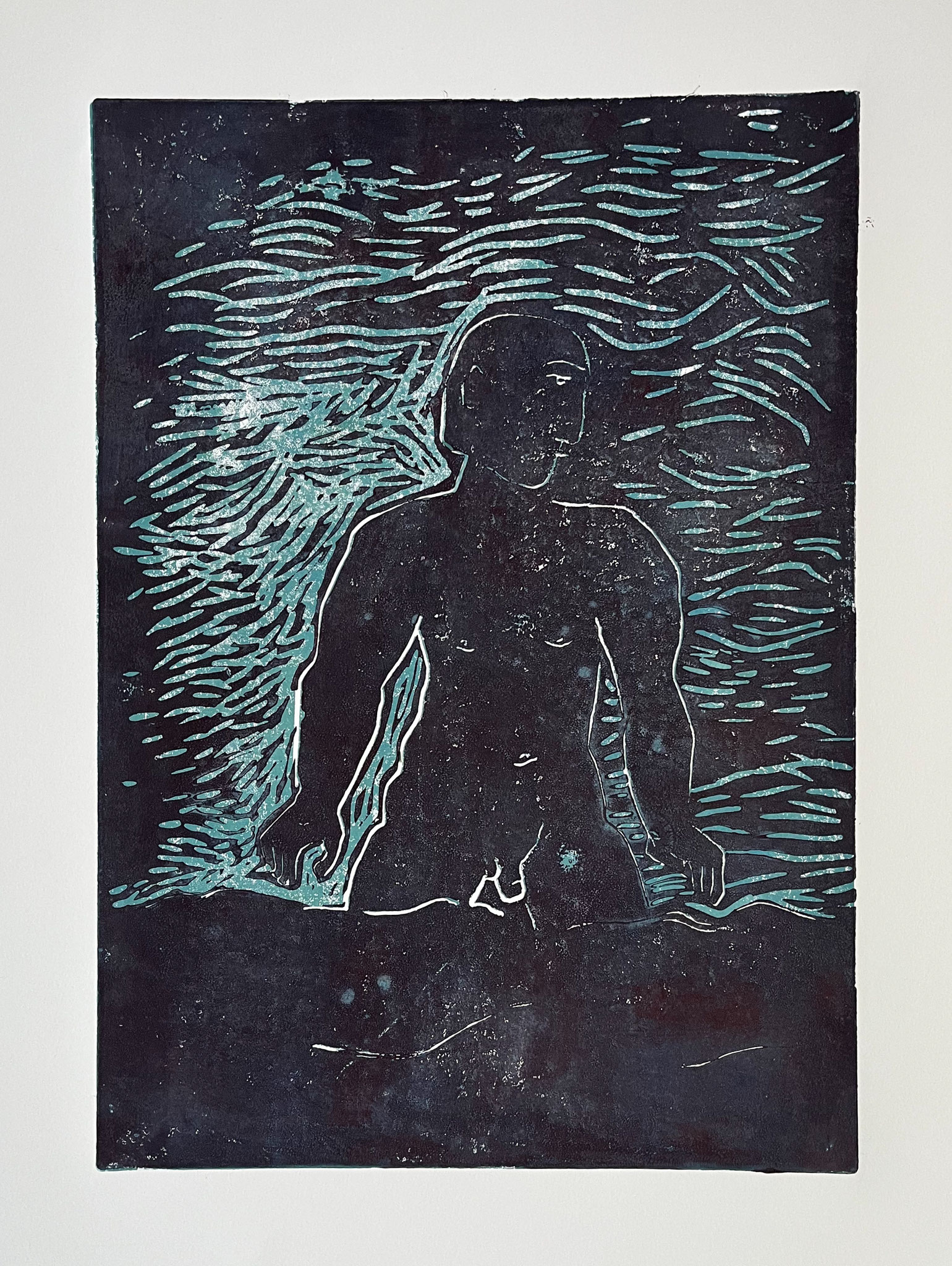 See 29,7x42 cm Linolschnitt 2025