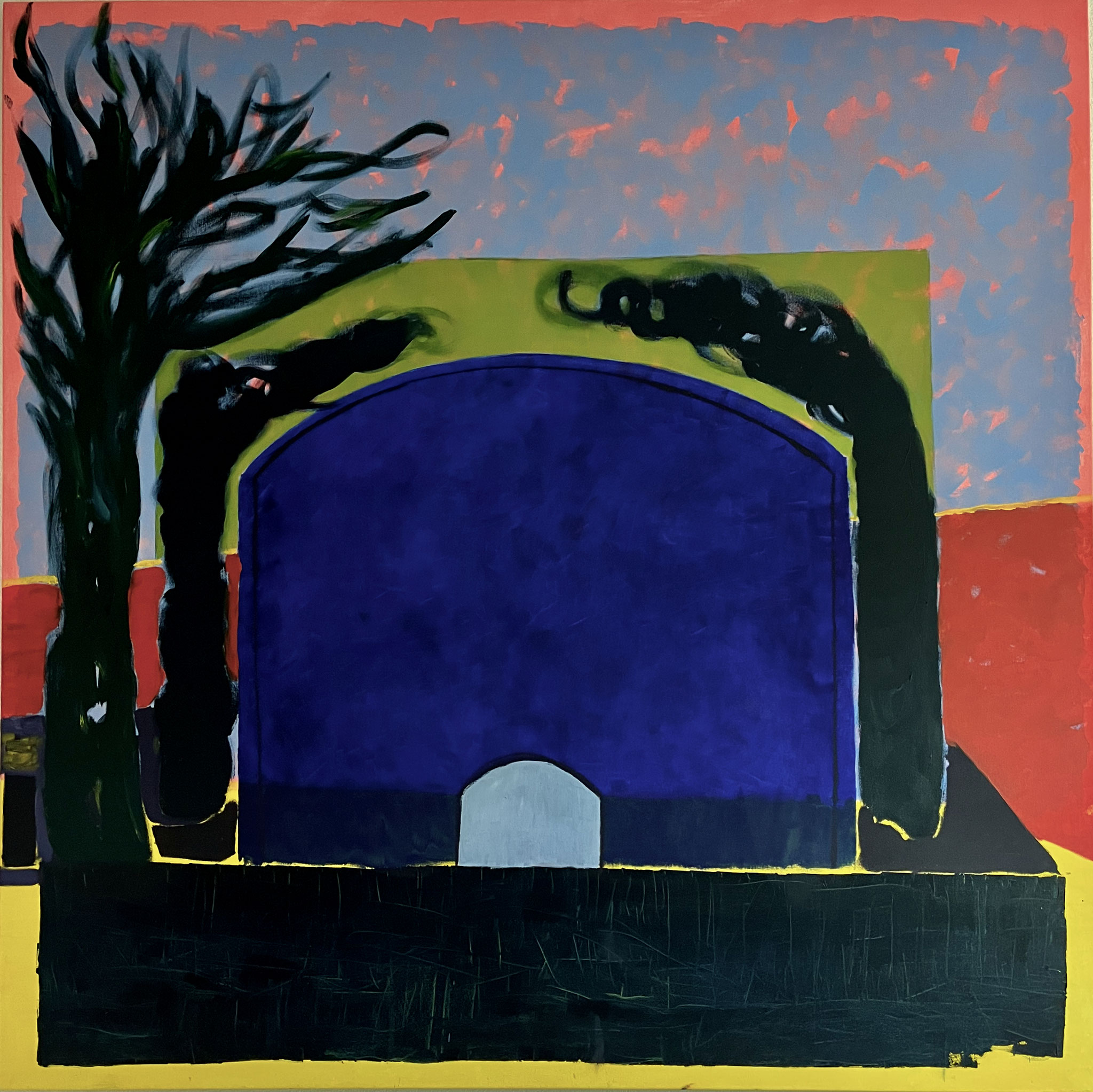 Vor dem Gesetzt 2024/25 Öl auf Leinwand 140x140 cm