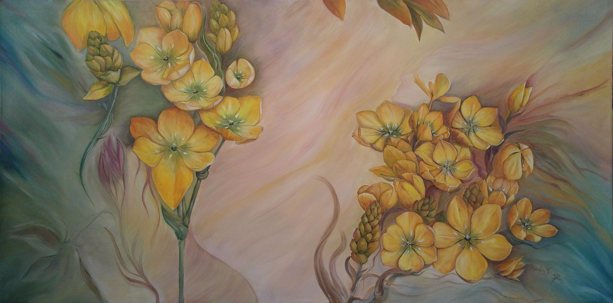 Due anime - olio su tela - 60x120