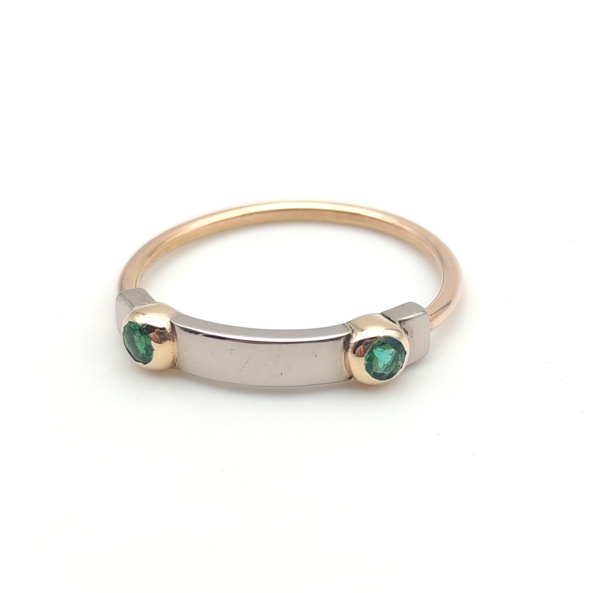Bague émeraude 3 ors