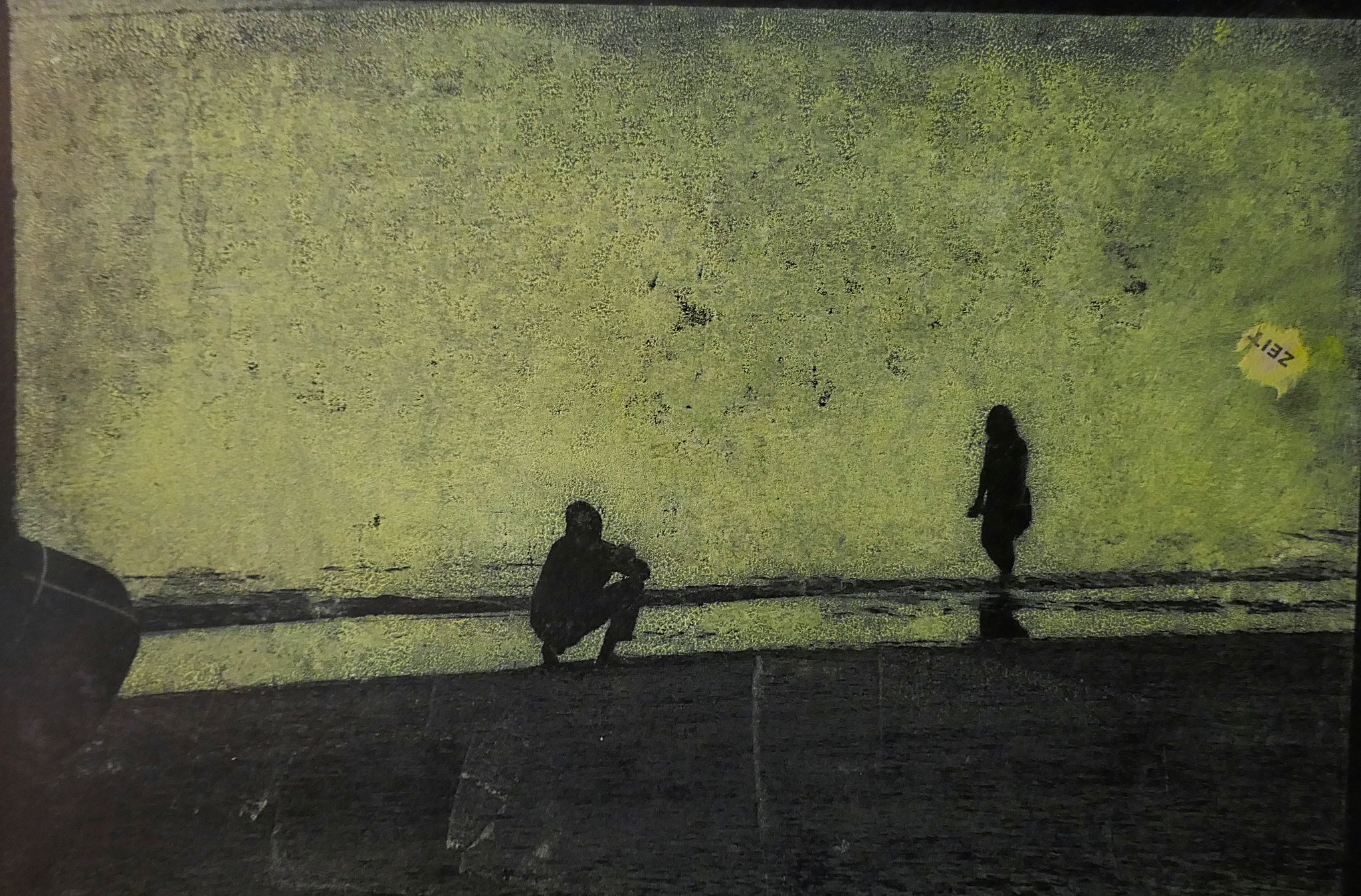Zeit , Transferlithografie, 20x 30cm 