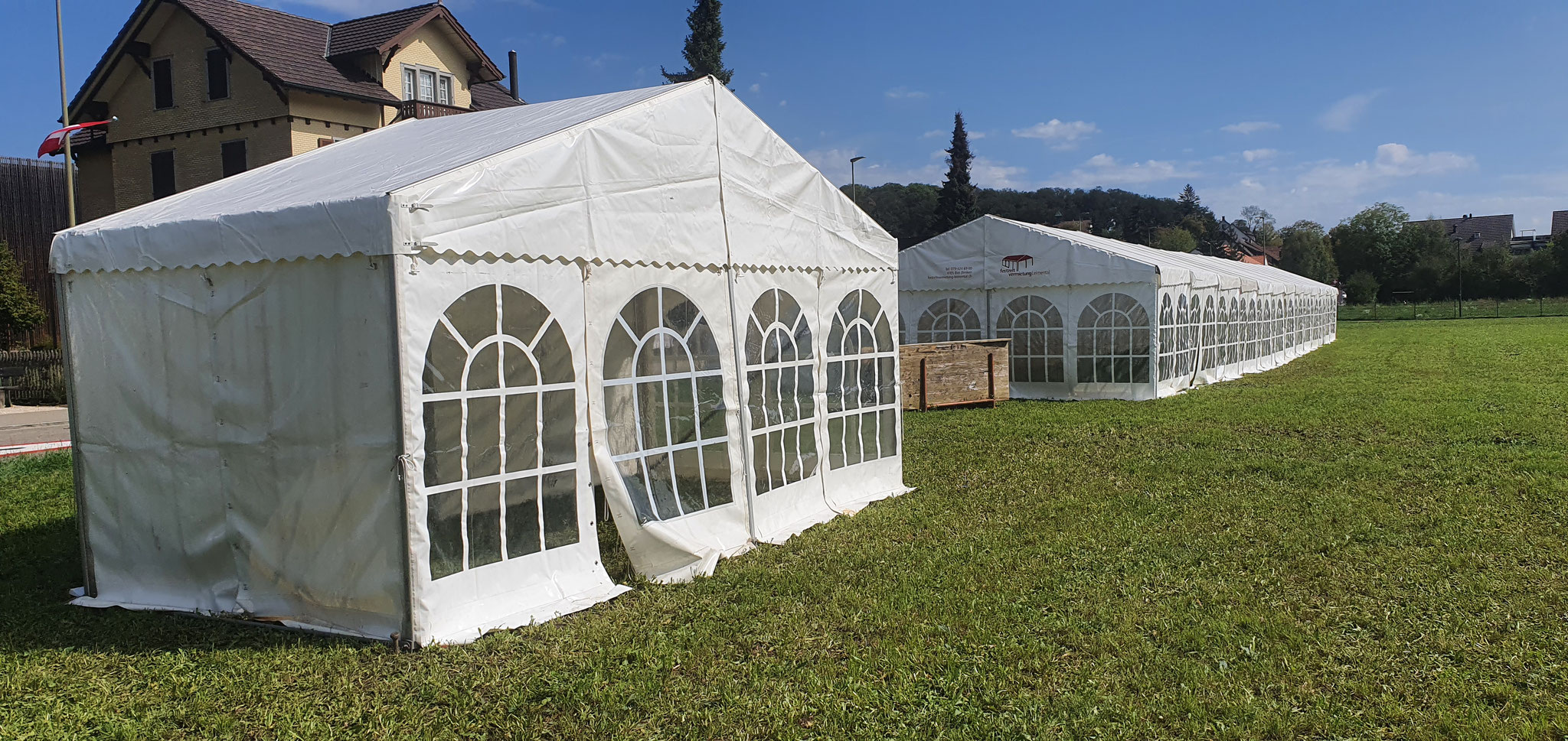 Zelt 6x3 Meter und 6x39 Meter