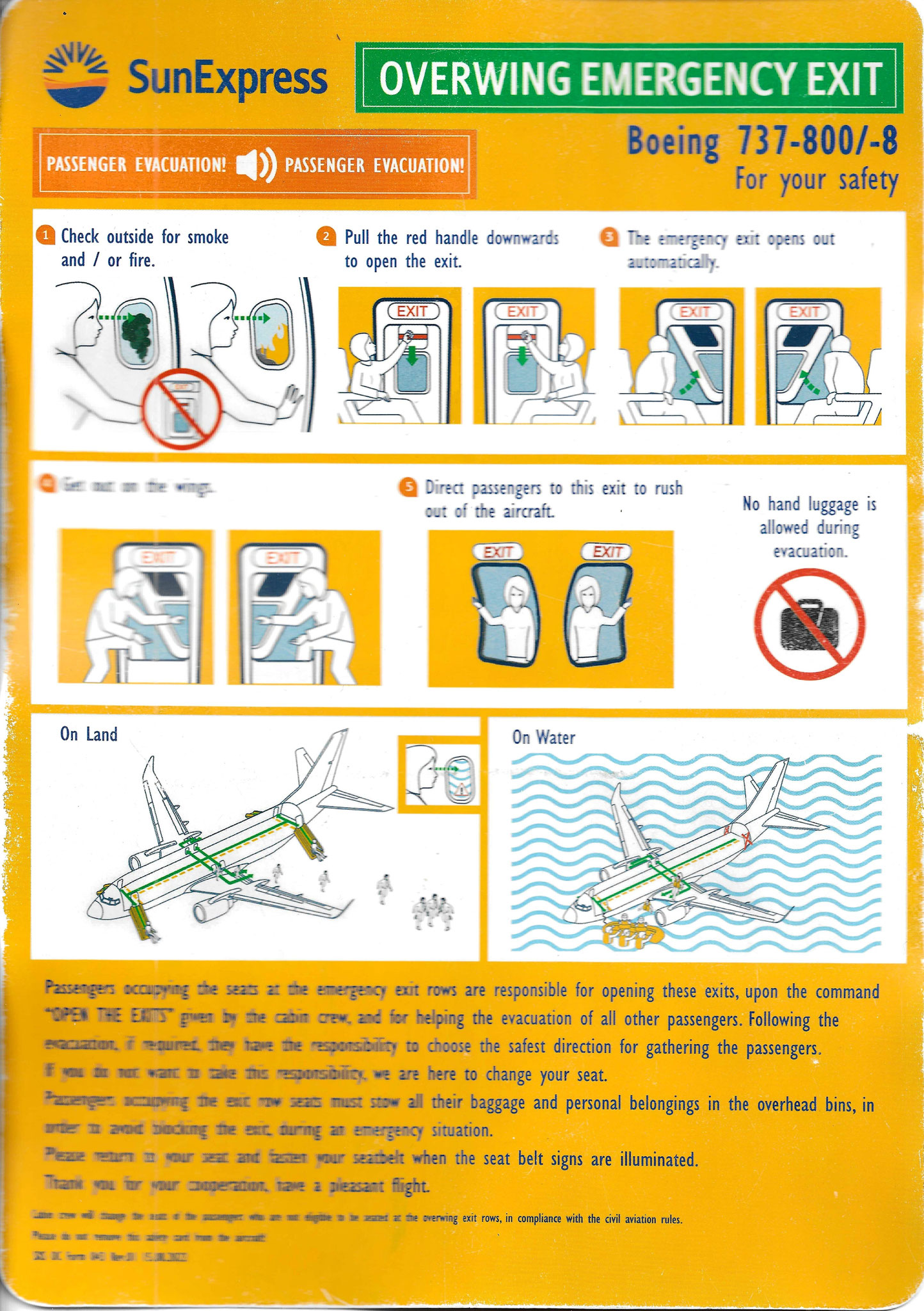 Boeing 737-800/8 Overwing Exit Briefing