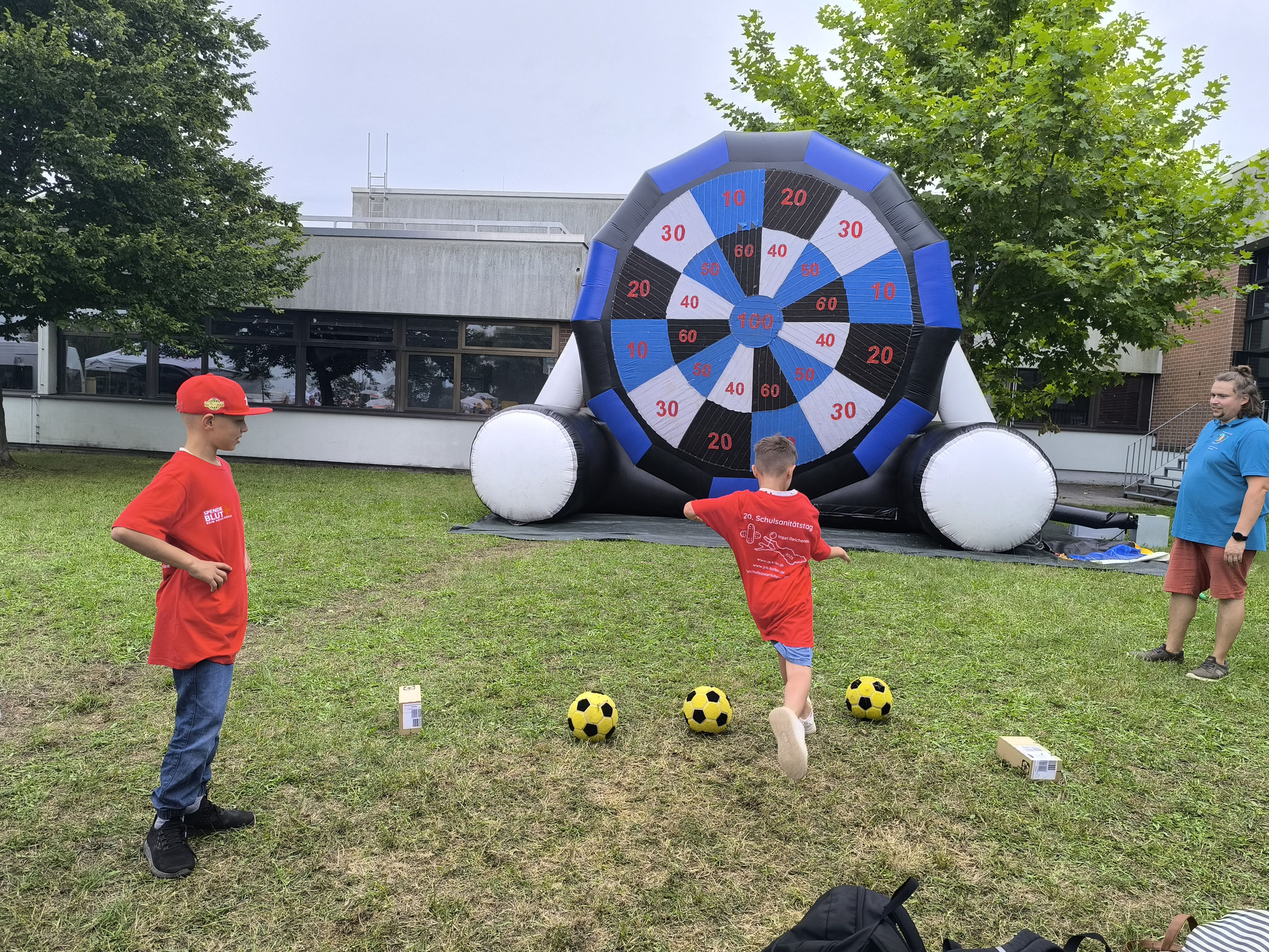 Beim Fußballdart war die richtige Technik gefragt