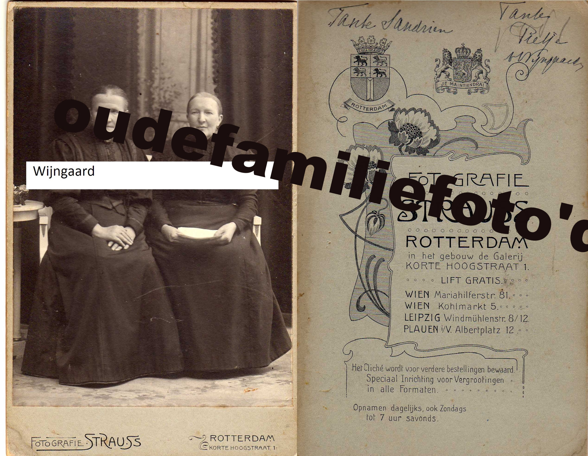 Wijngaard, Pieternella Hendrietta 90& geb:20-05-1804 Rotterdam. getrouwd met Jan Amersfoort. € 4,00