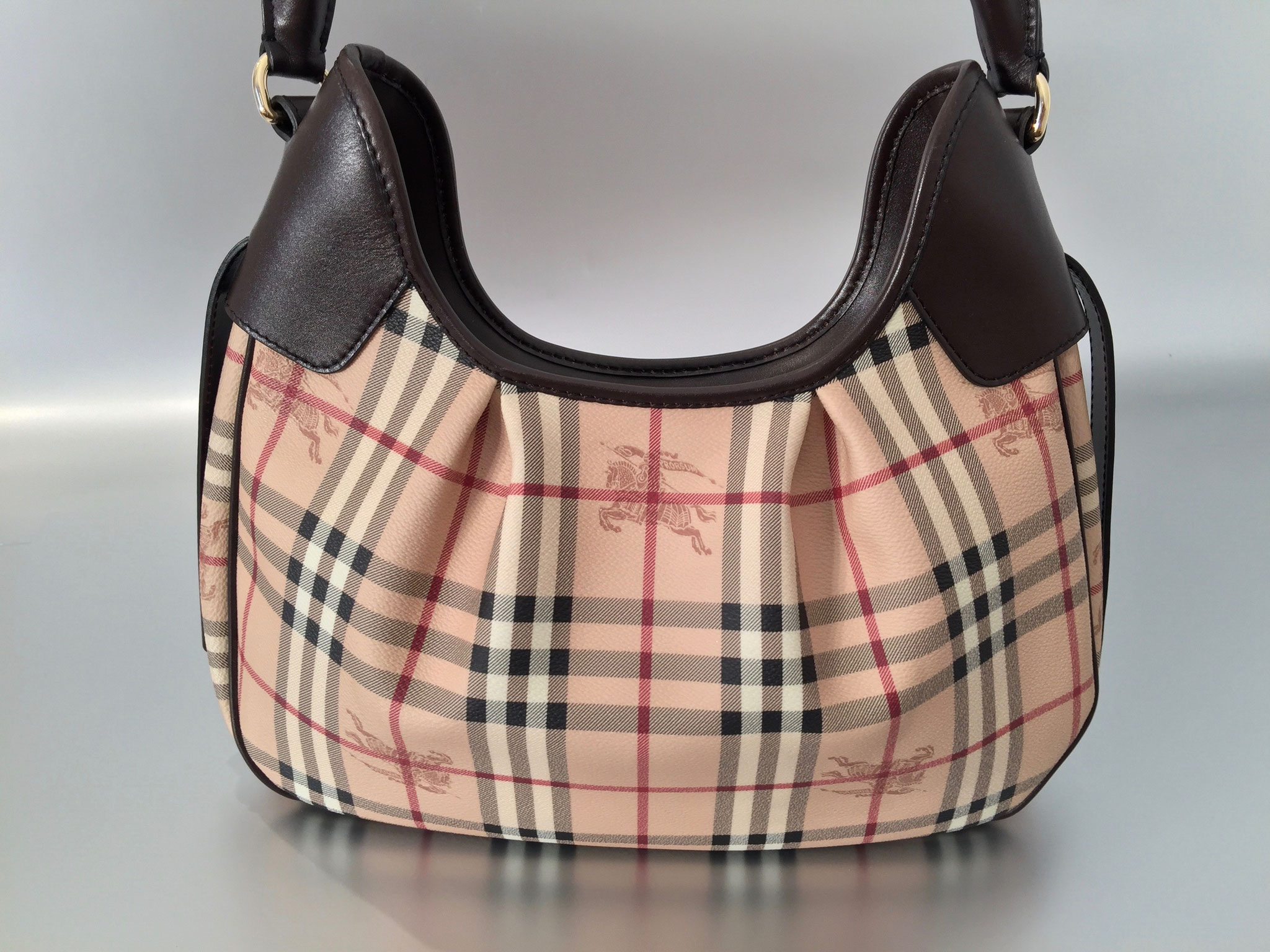 Burberry Haymarket Check Brooklyn Hobo Ankauf Verkauf Second Hand Designertaschen und Accessoires