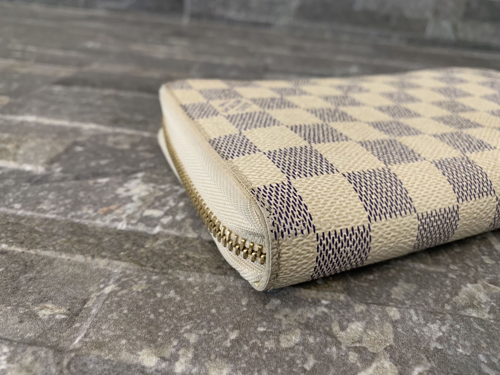 Louis Vuitton Damier Azur Zippy Organizer Ankauf Verkauf Second Hand Designertaschen und Accessoires