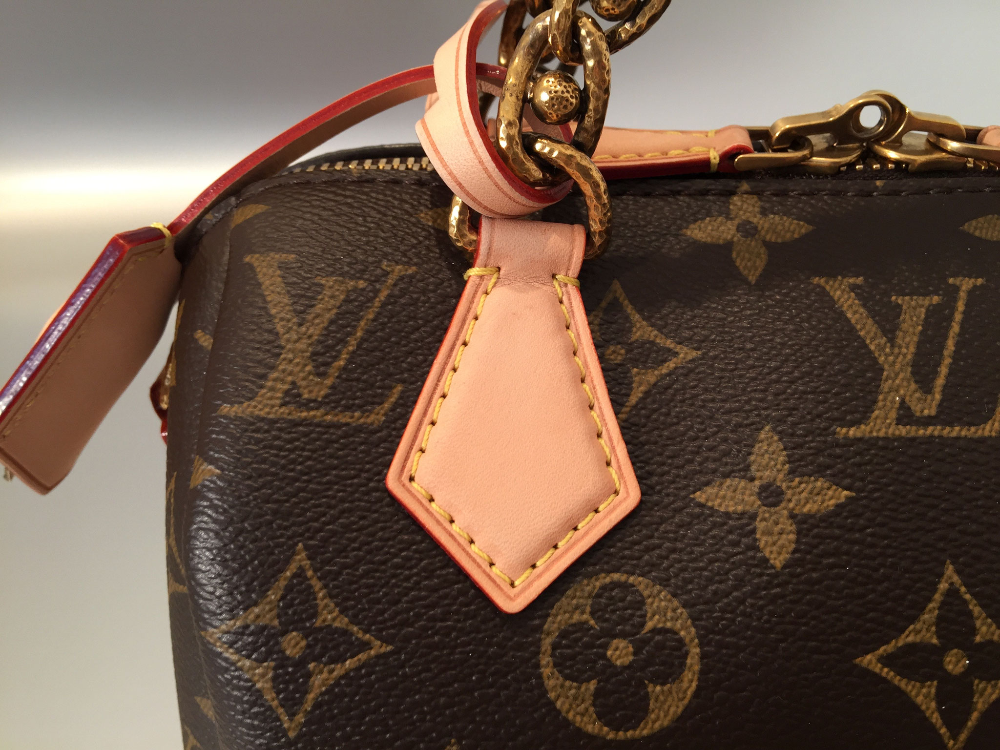 Louis Vuitton Monogram Canvas Chain Speedy 20 Ankauf Verkauf Second Hand Designertaschen und Accessoires