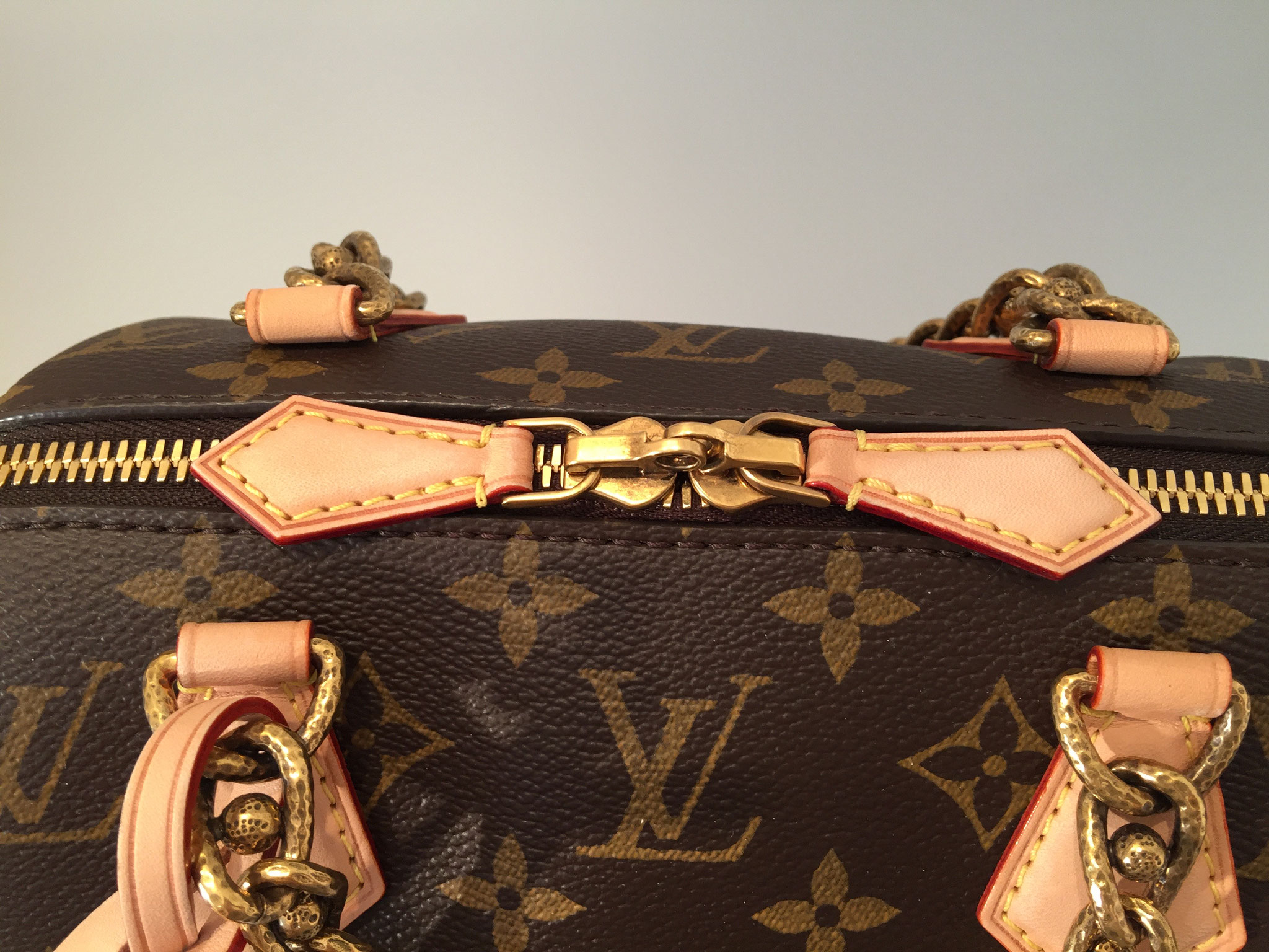 Louis Vuitton Monogram Canvas Chain Speedy 20 Ankauf Verkauf Second Hand Designertaschen und Accessoires