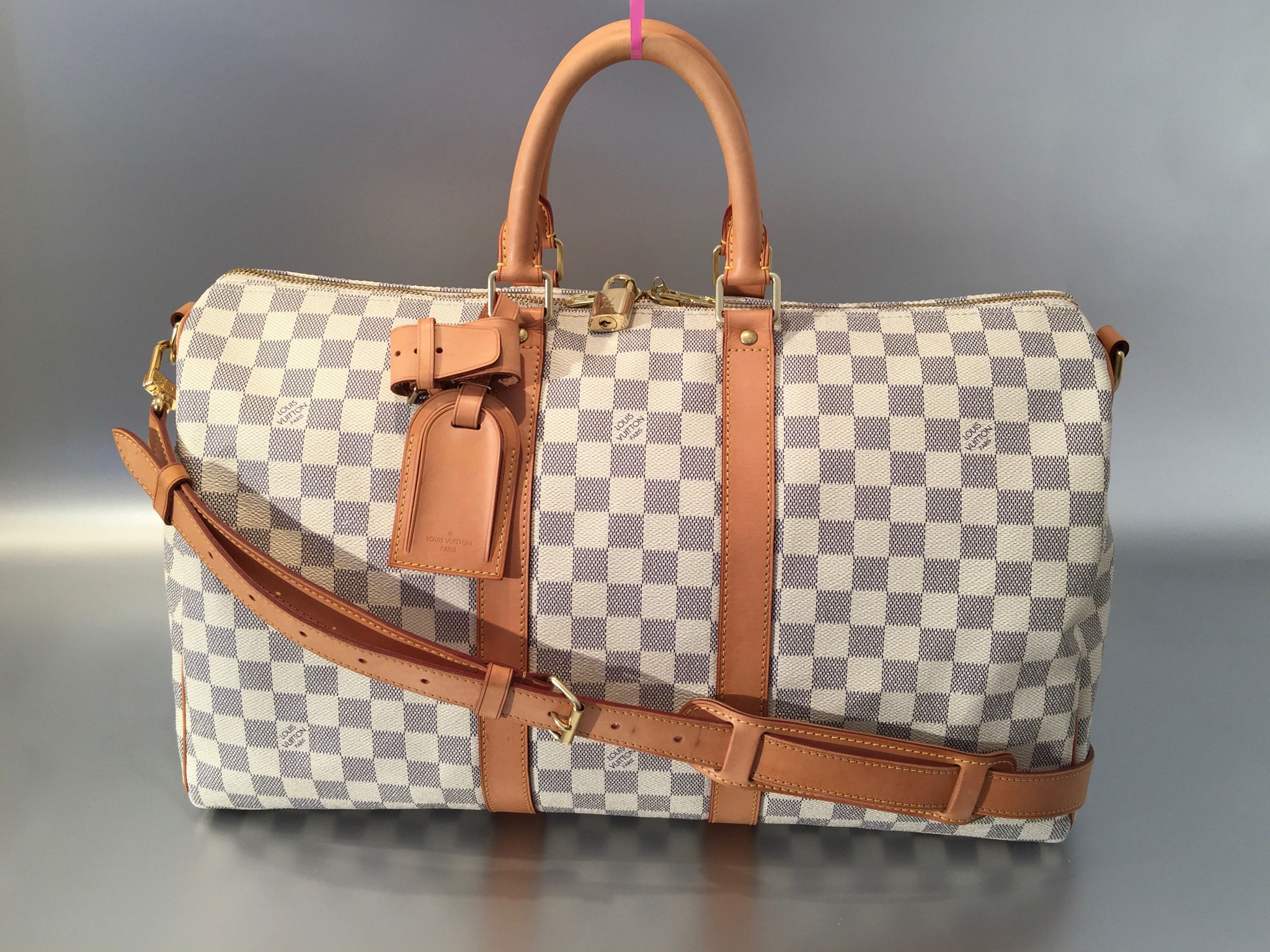 LOUIS VUITTON Damier Azur Keepall Bandouliere 45 212644