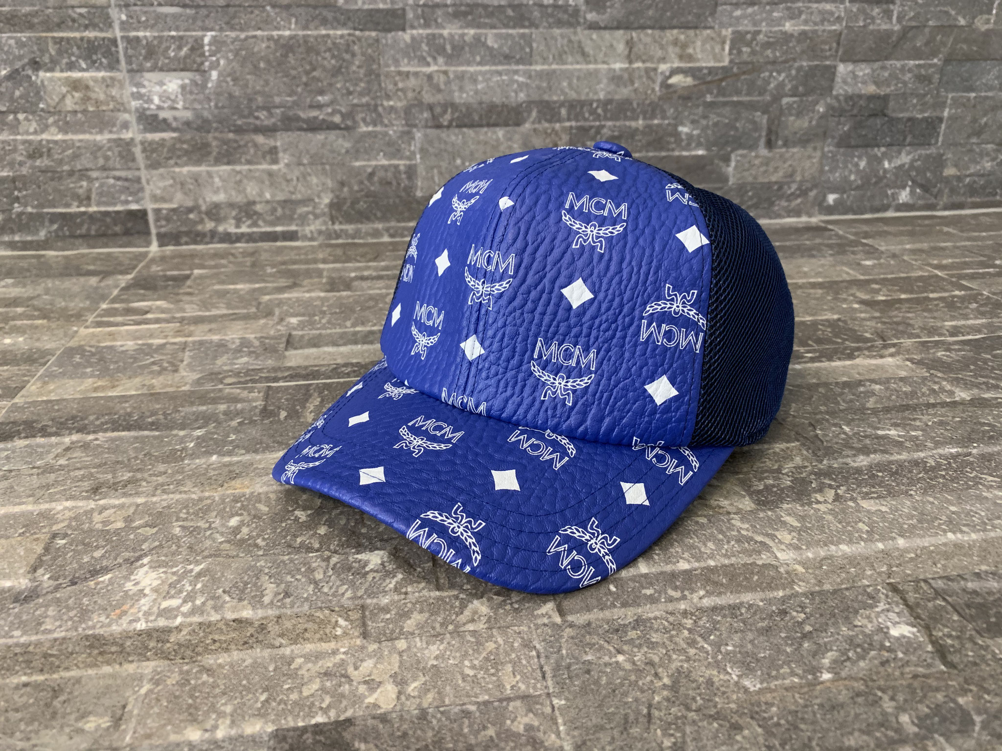 Blue mcm hat sales