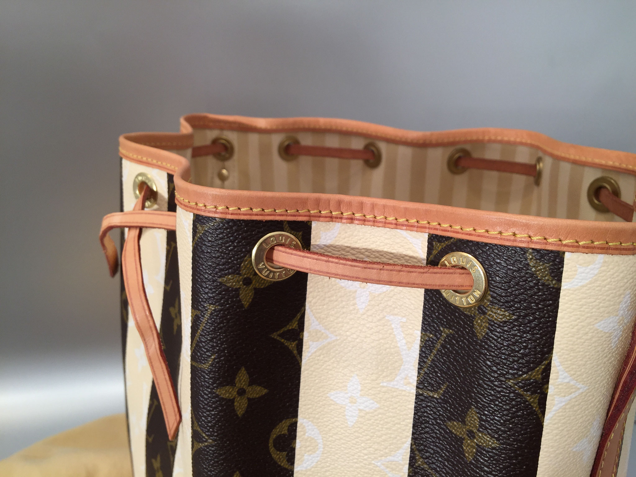 Louis Vuitton Monogram Rayures Petit Noe - Ankauf & Verkauf Second Hand  Designertaschen und Accessoires