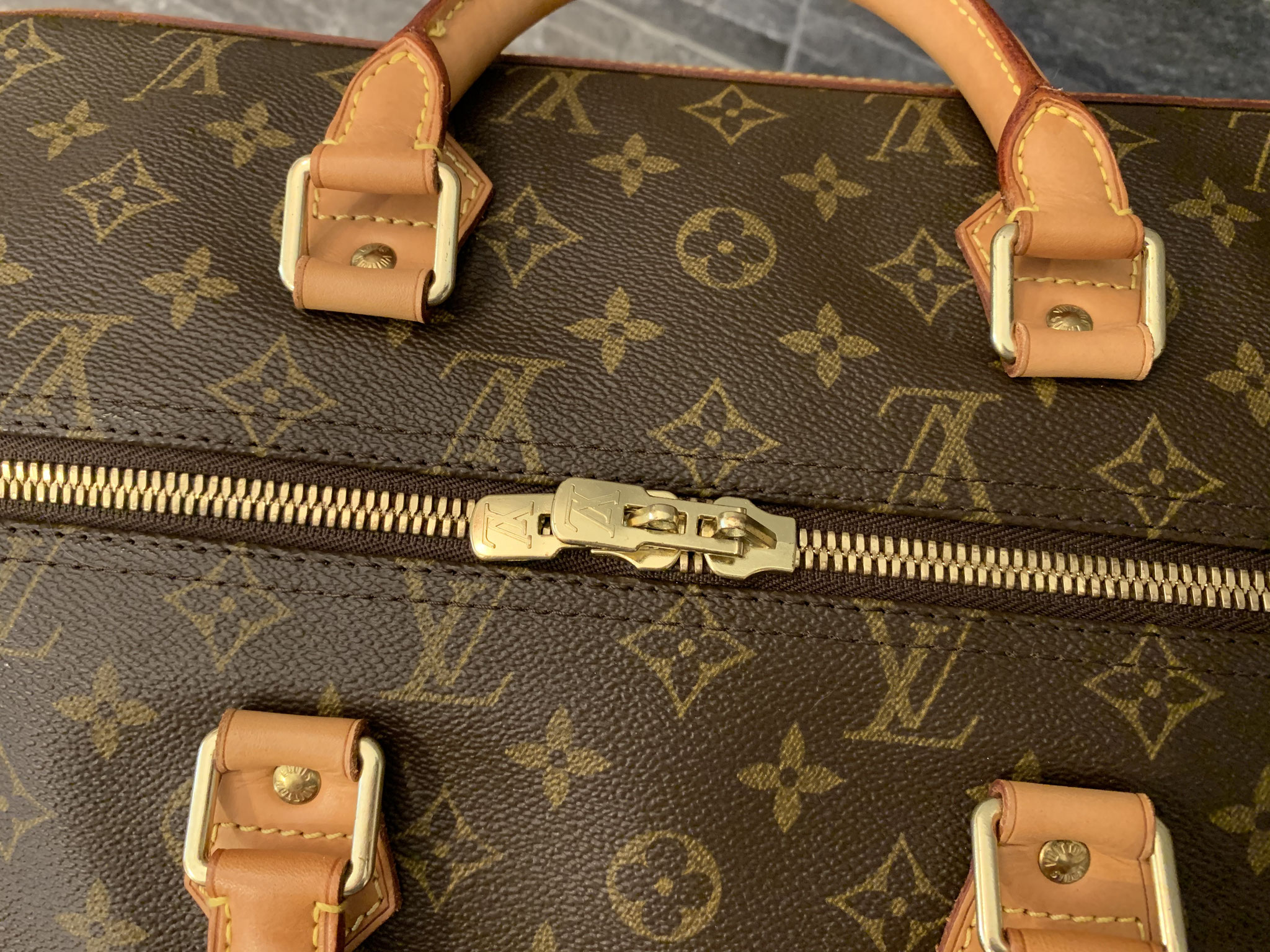 Louis Vuitton Monogram Canvas Cruiser Bag 40 Ankauf Verkauf Second Hand Designertaschen und Accessoires
