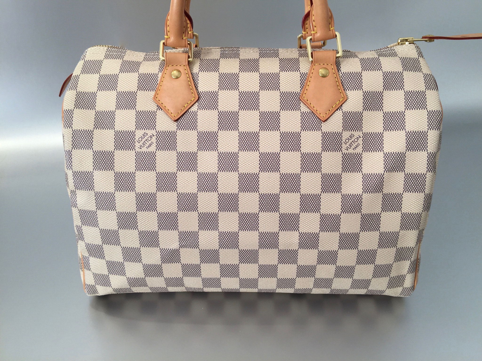 Louis Vuitton Damier Azur Speedy 30 NM Ankauf Verkauf Second Hand Designertaschen und Accessoires