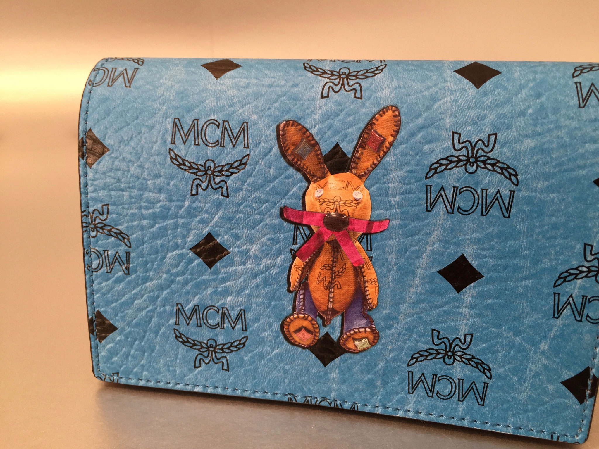 Bunny Mcm Geldbeutel Rosa Bifold Wallet Mcm Portemonnaie Rabbit