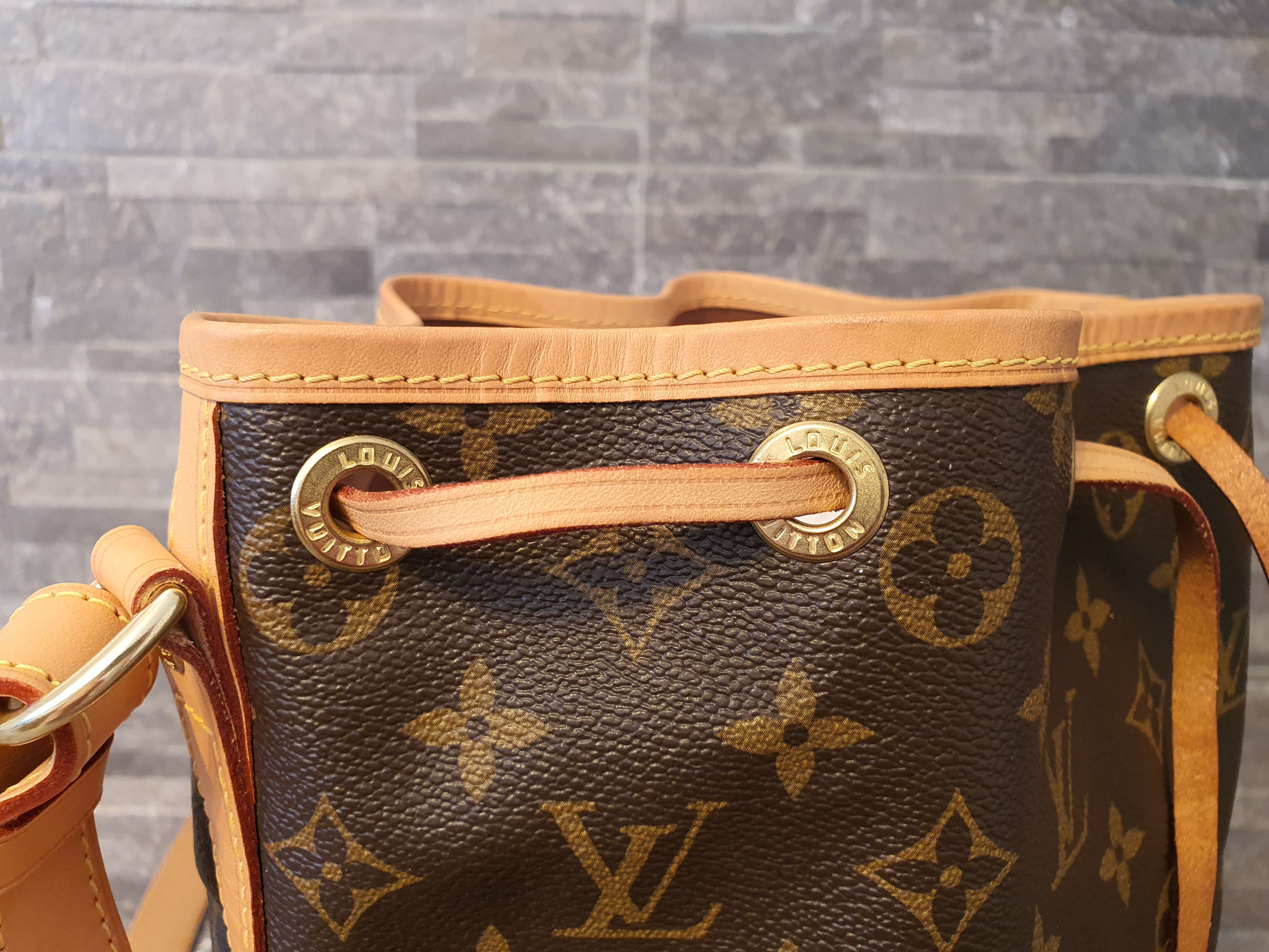 Louis Vuitton Monogram Canvas Noe BB Ankauf Verkauf Second Hand Designertaschen und Accessoires