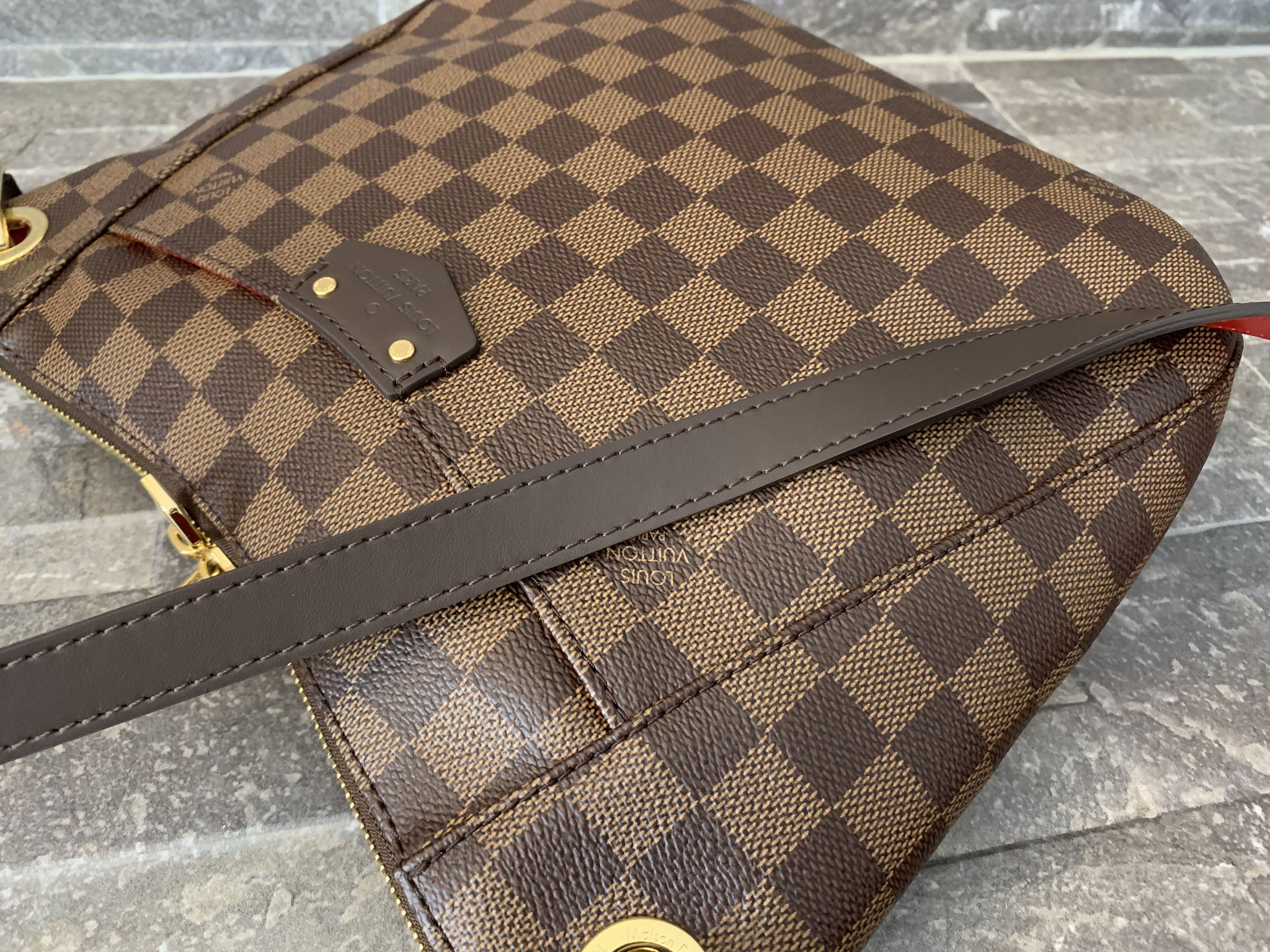 Louis Vuitton Damier Ebene South Bank Besace Shoulder Bag (SHF