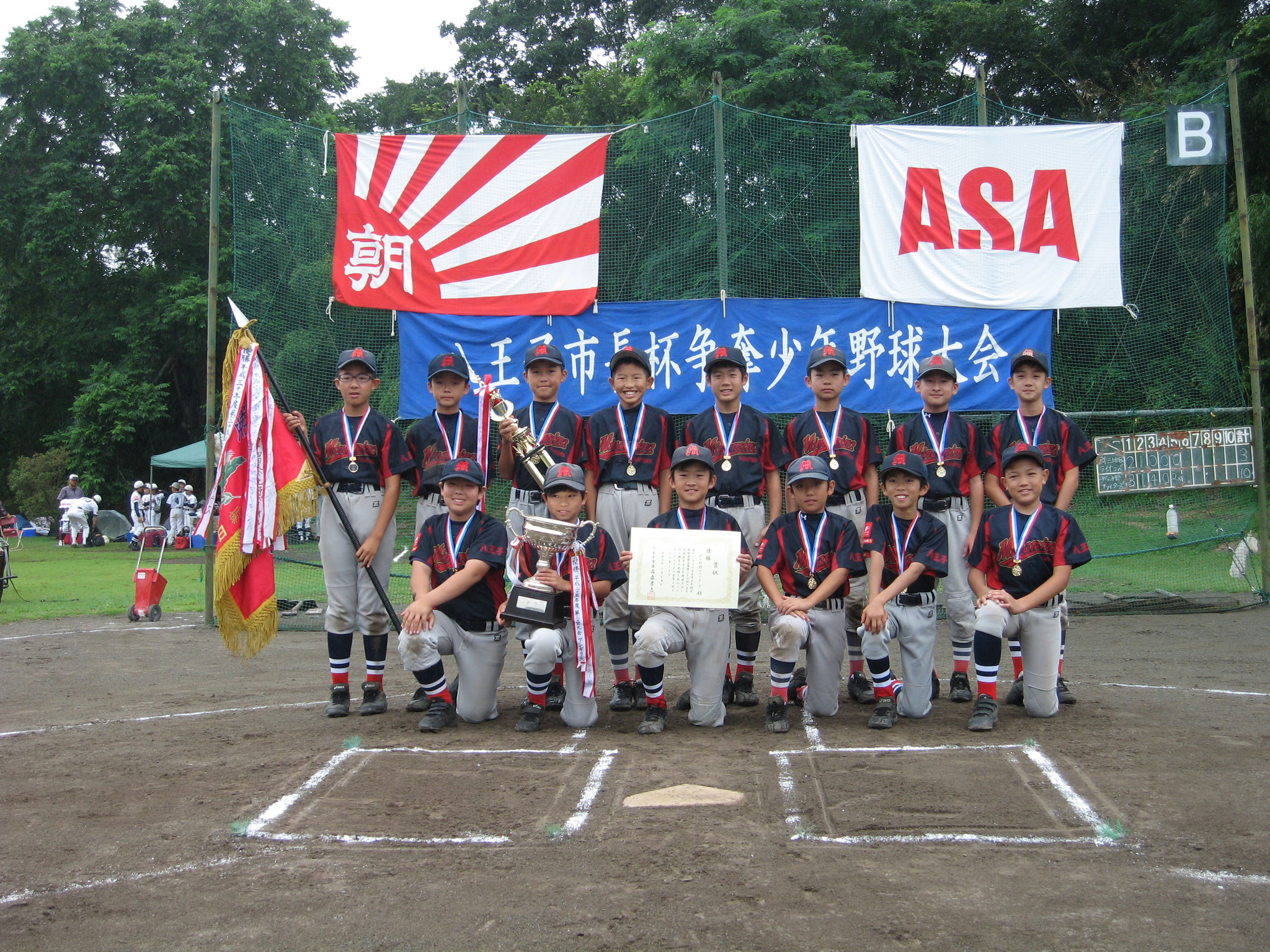 第26回 八王子市長杯争奪少年野球大会　優勝・みなみ野ファイターズ　2019年6月29日