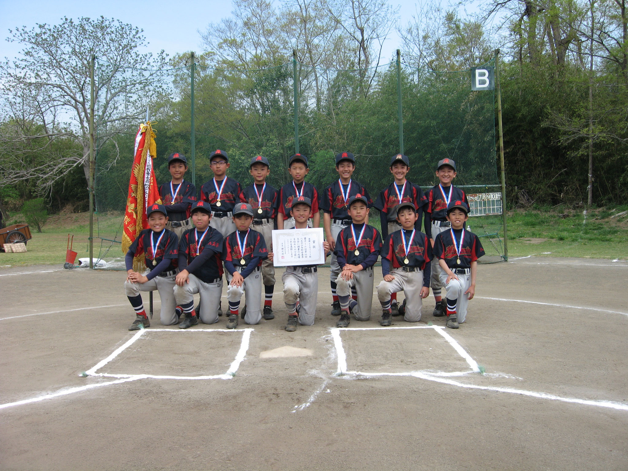 第44回　八王子市少年軟式野球春季大会　　優　勝　みなみ野ファイターズ　2019年4月21日