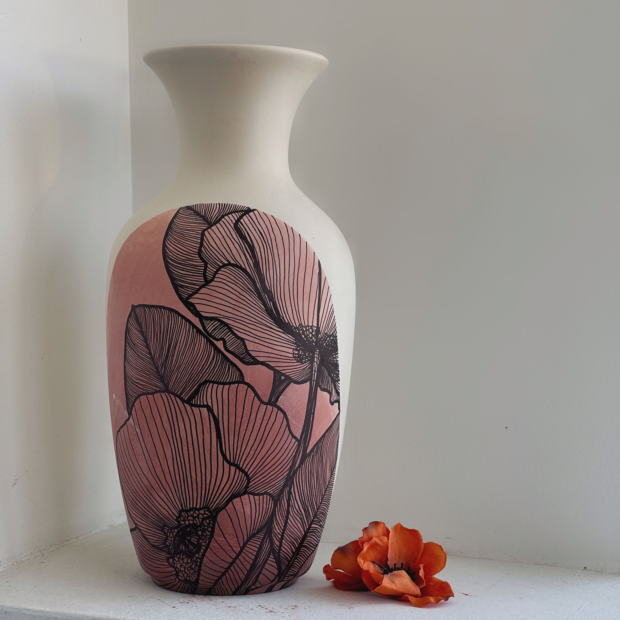 custode rosso 005 h 33 cm